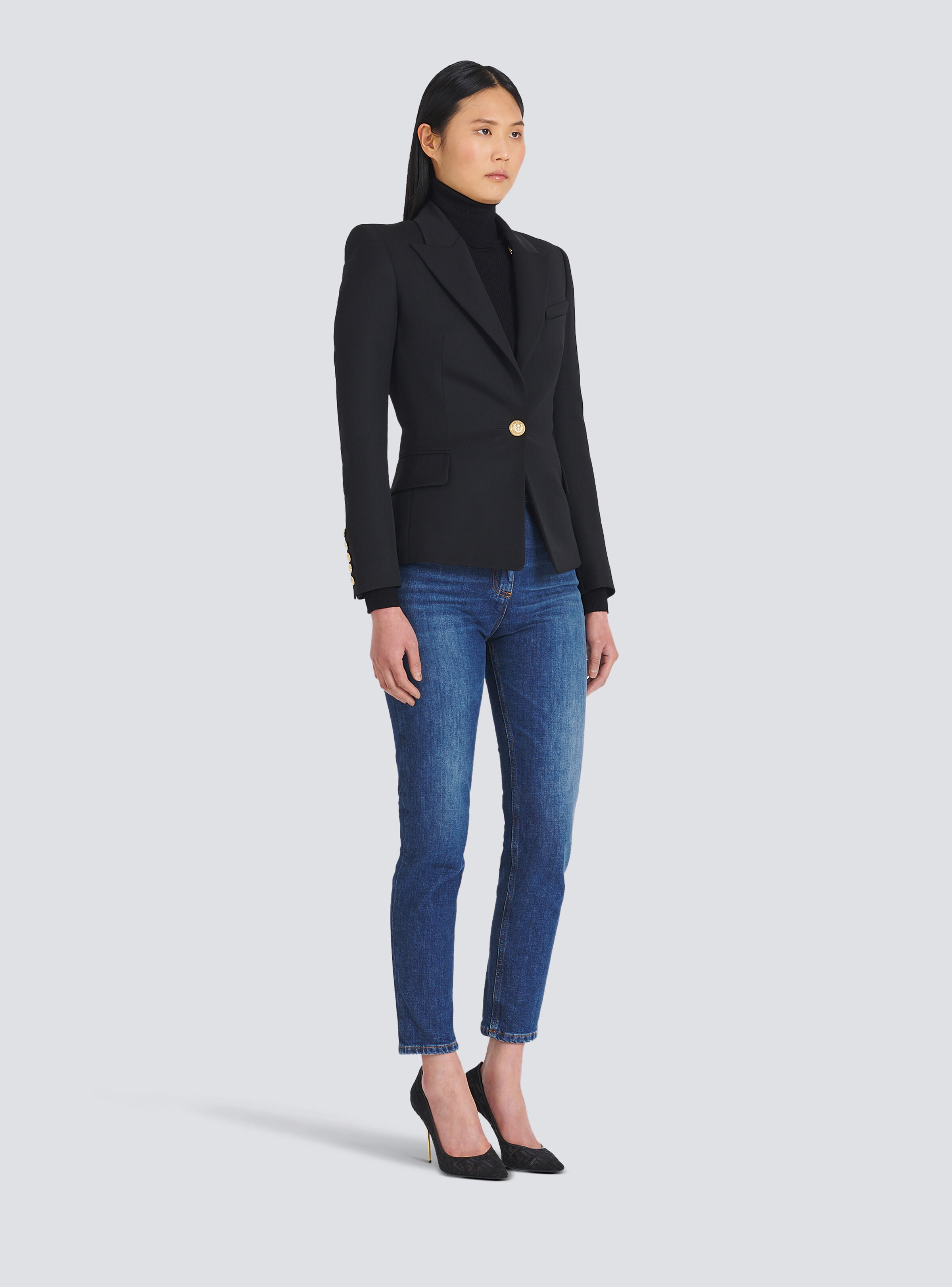 Balmain One-button wool blazer | REVERSIBLE