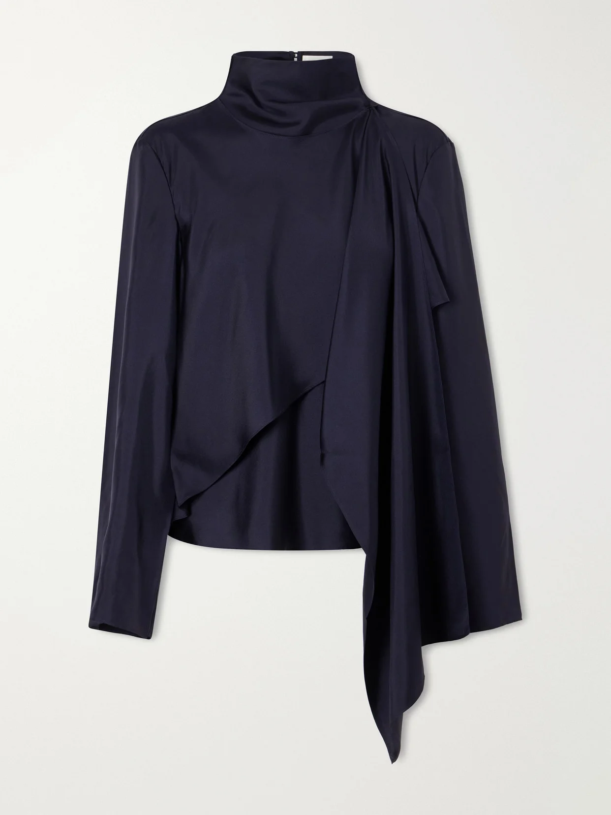 Scarf-detailed Silk-satin Blouse - 1