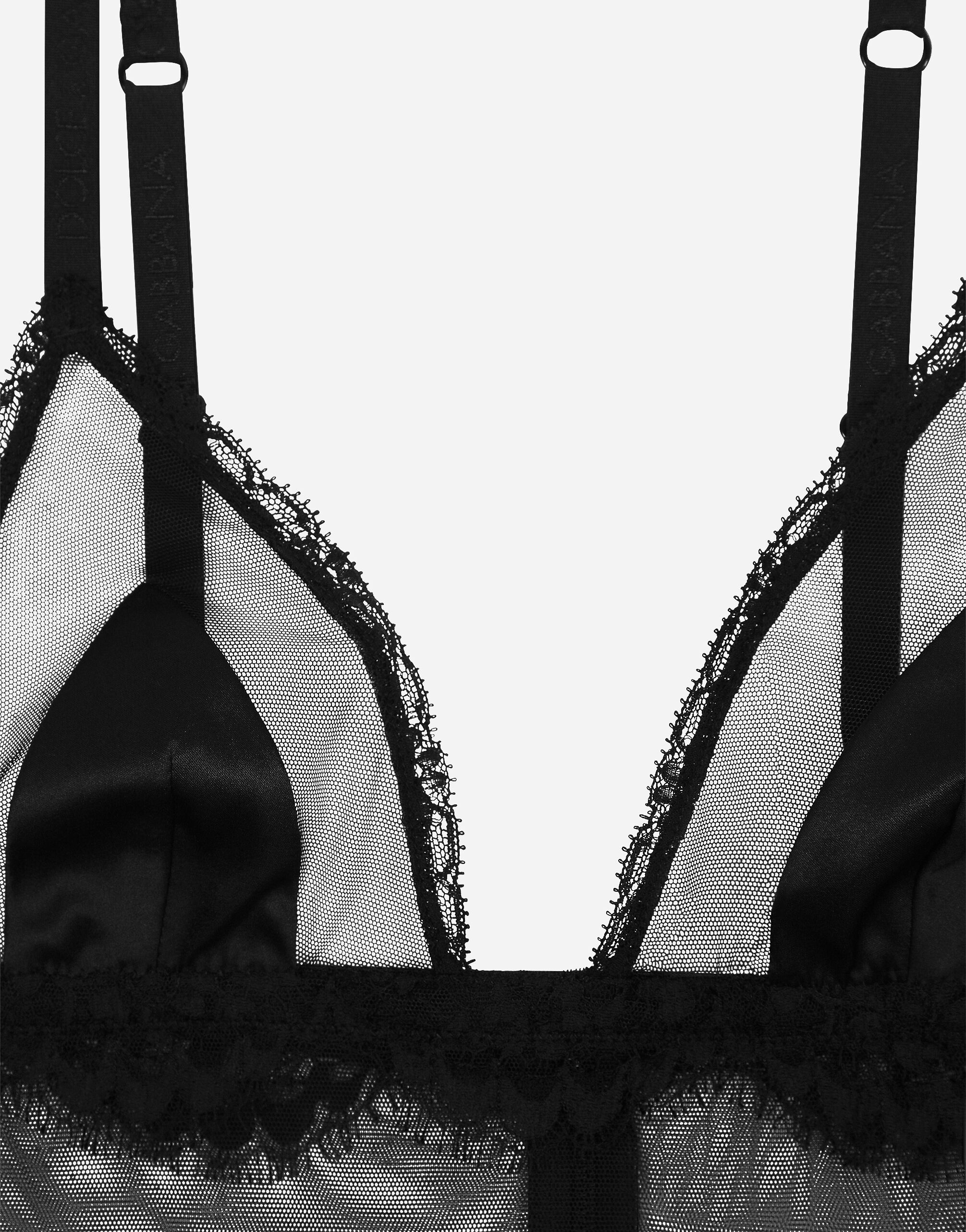 Lace and tulle camisole - 4