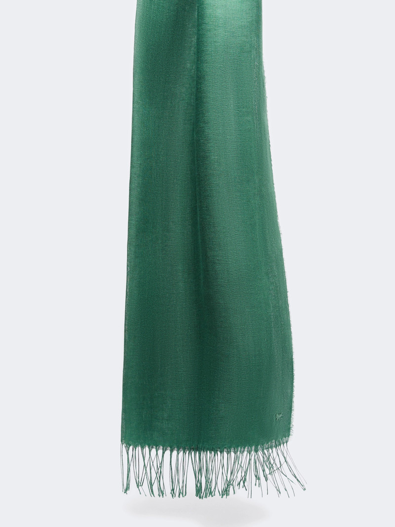 SIONBIO Linen stole with fringes - SAGE GREEN 4