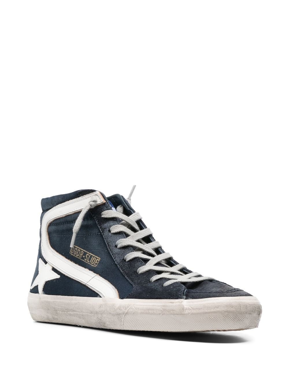 star-patch lace-up sneakers - 2