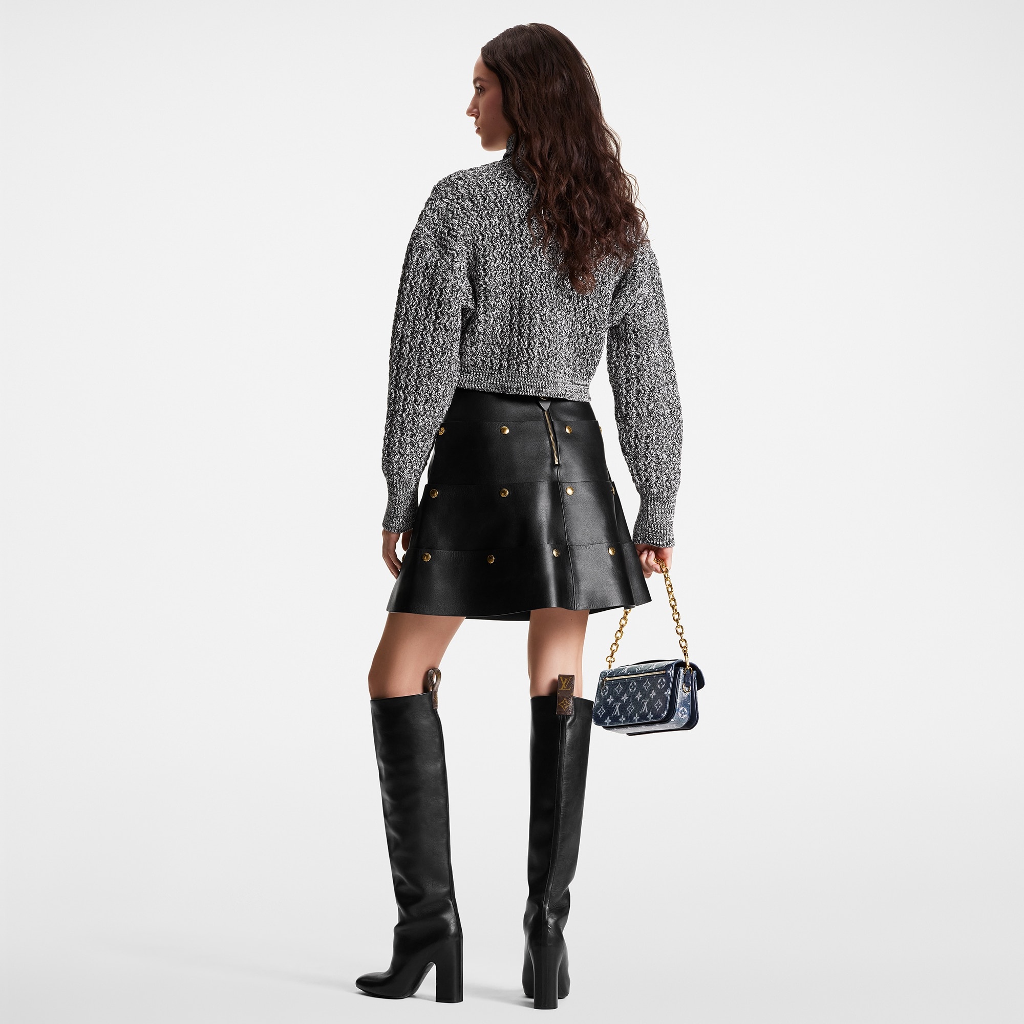 Ribbed Knit Cropped Turtleneck - 3
