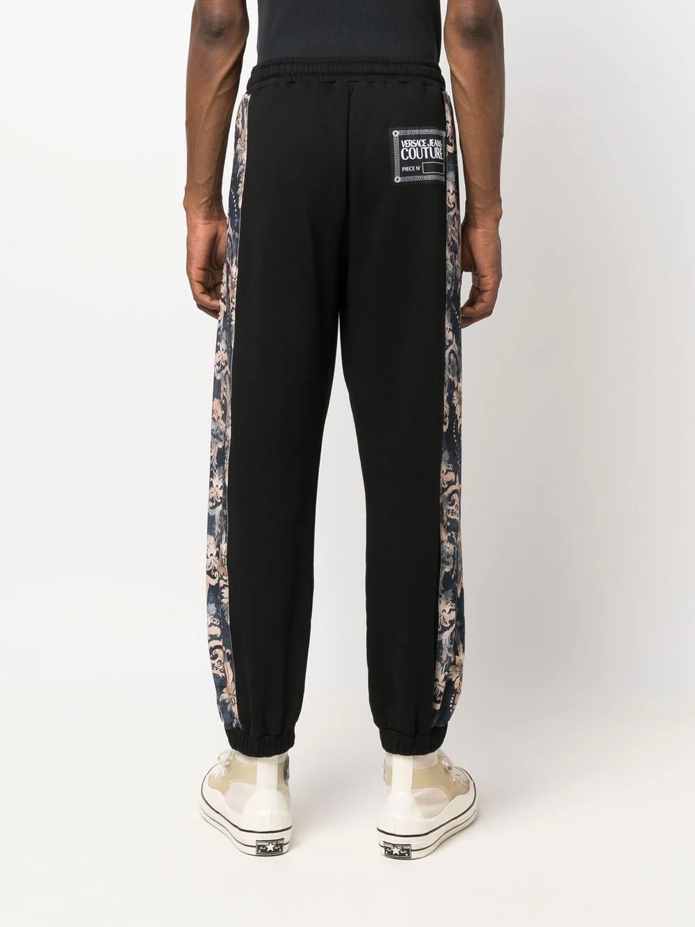 floral-stripe track pants - 4