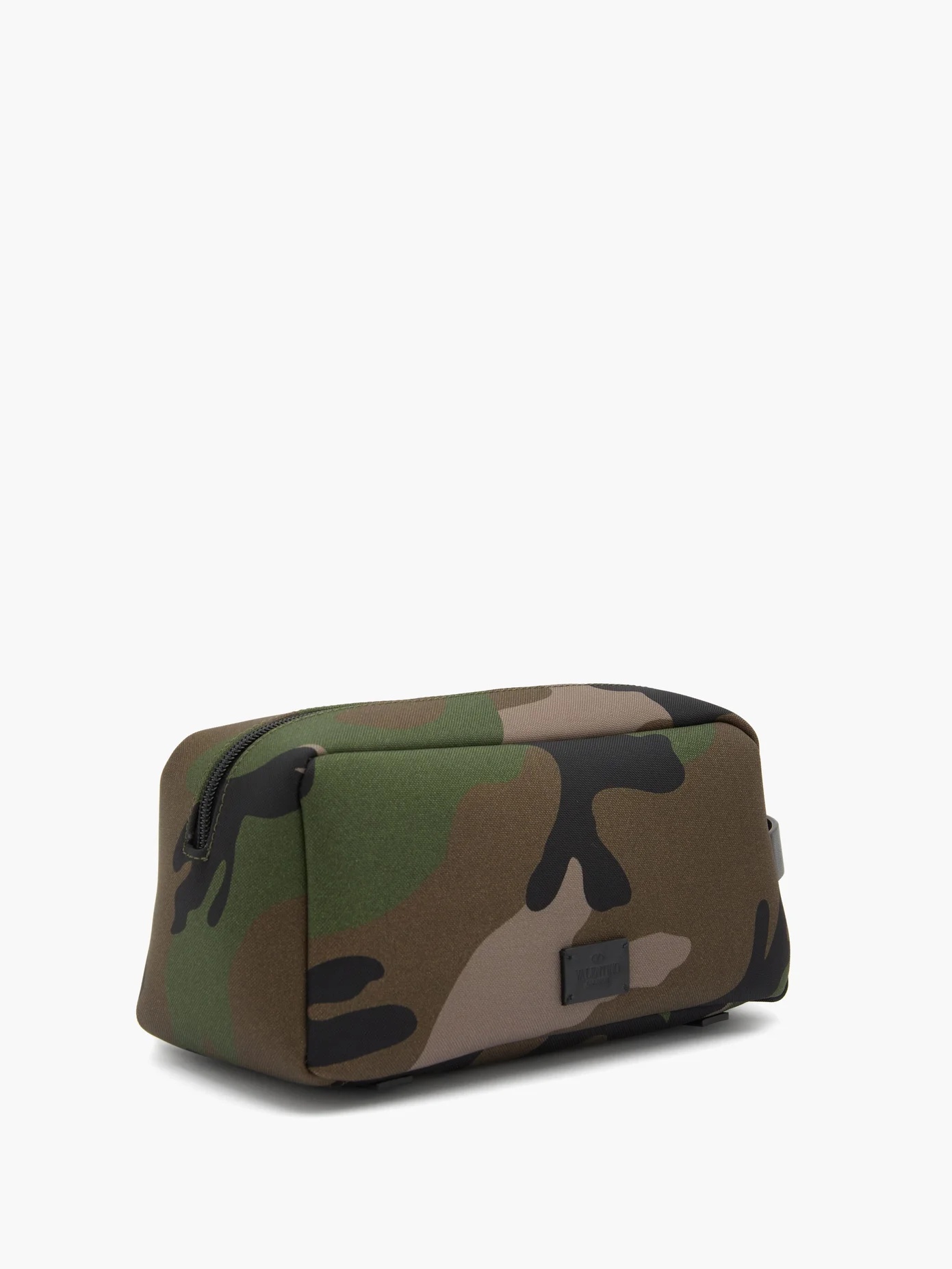 Logo-print camouflage-canvas washbag - 4