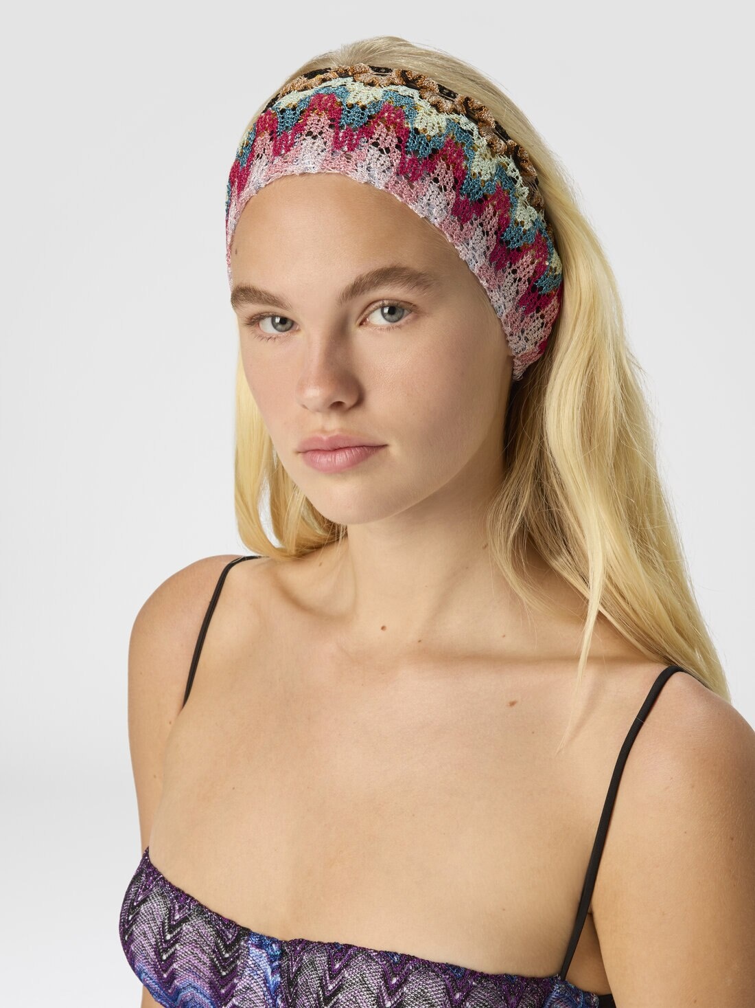 Viscose and Lamé Hairband - 3