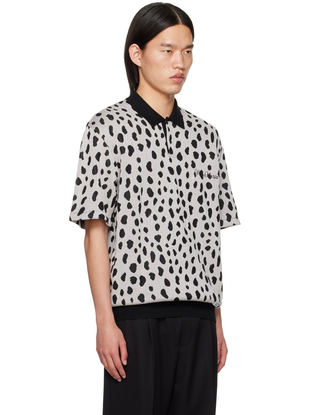 Black & Gray Leopard Polo - 2