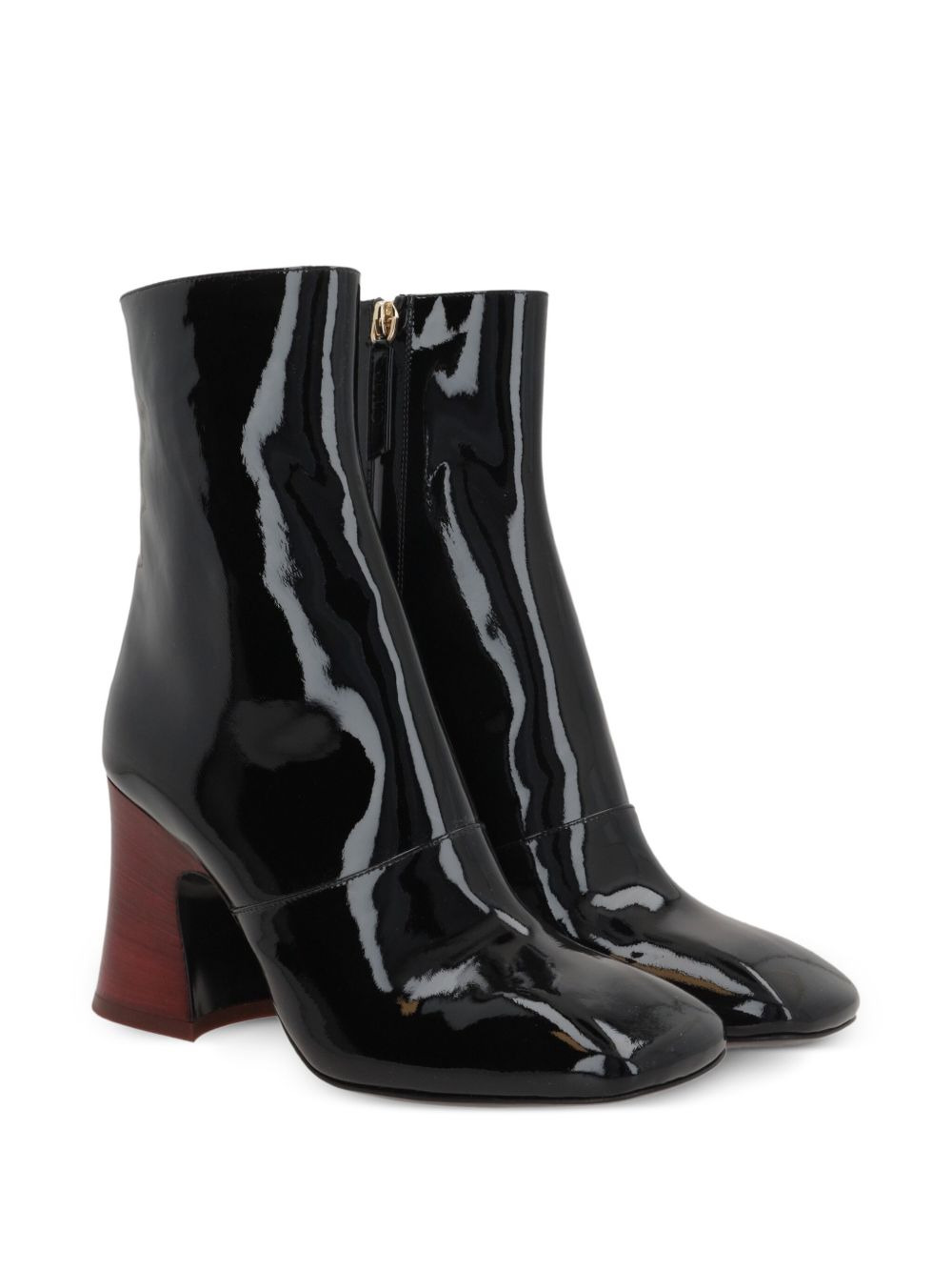 80mm leather block-heel boots - 2