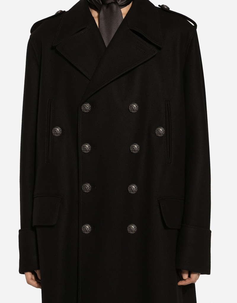 Long wool military-style coat 5