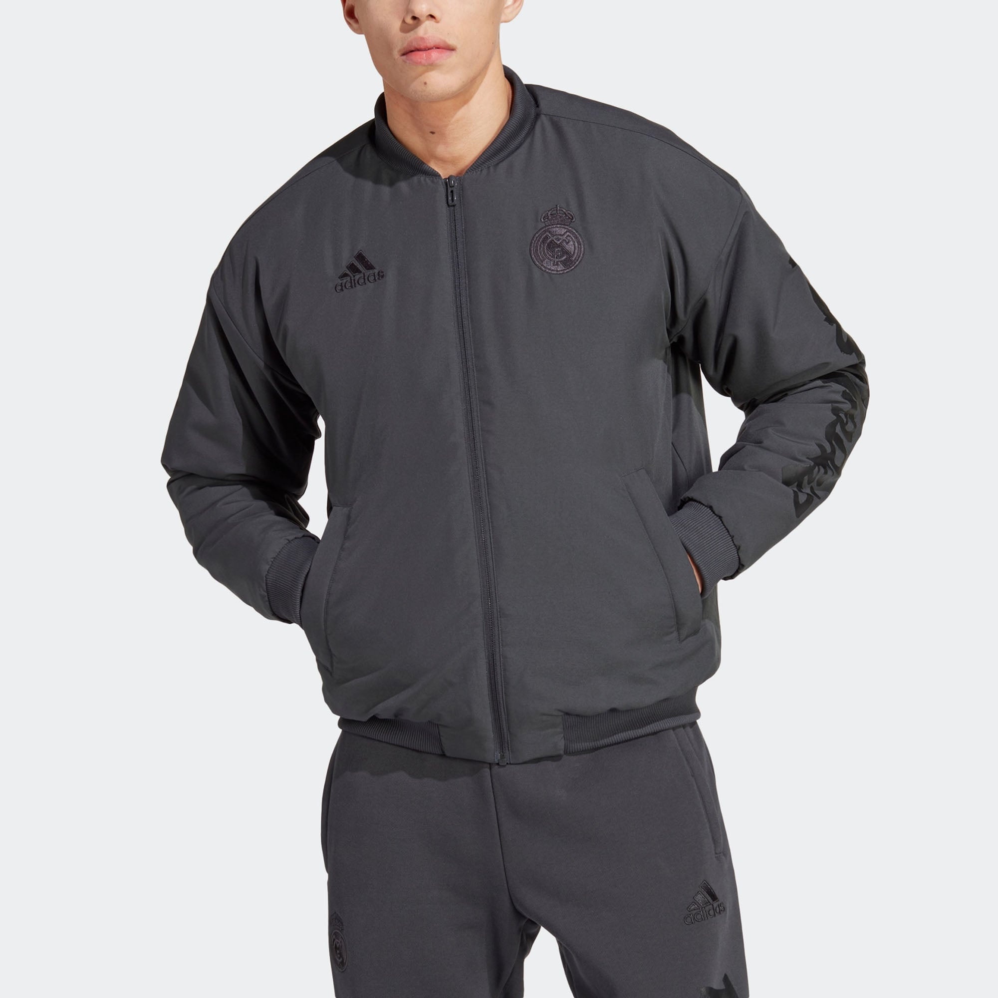 adidas adidas Real Madrid Chinese Story Padded Jacket 'Grey