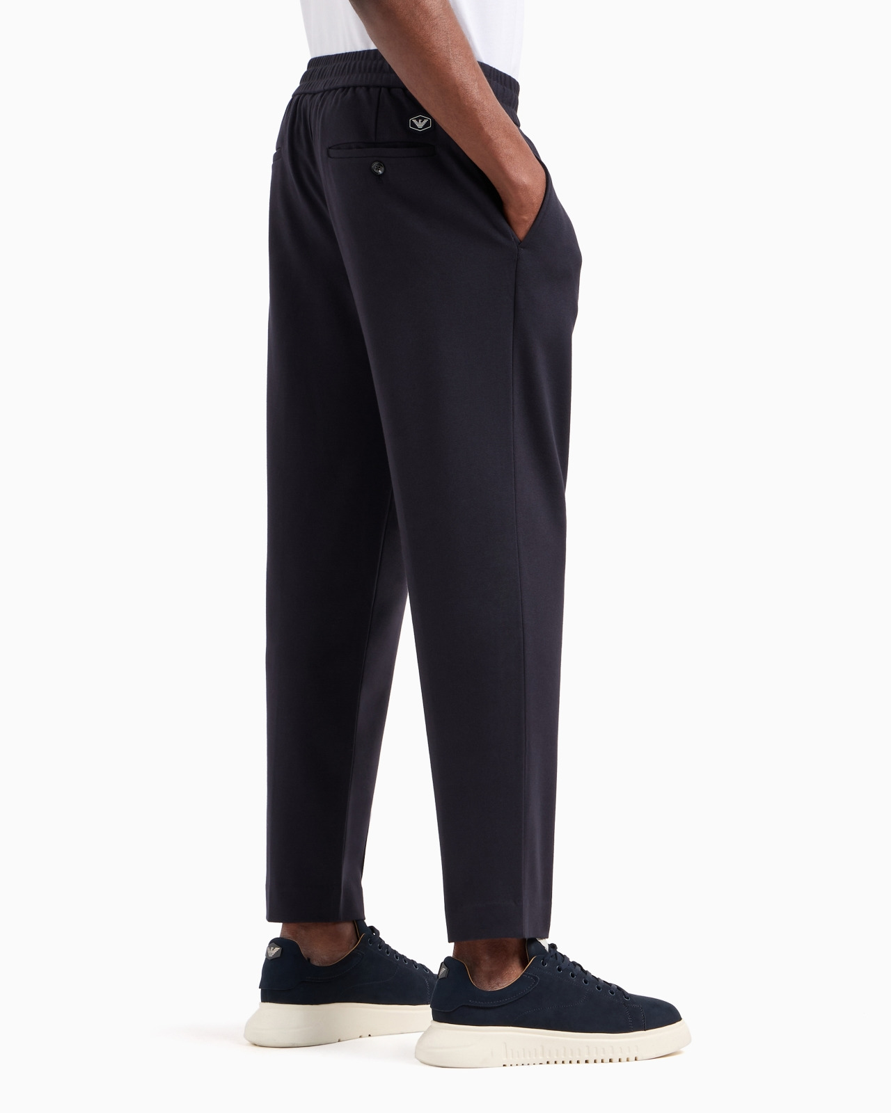 Knitted jersey joggers with ribs - 3