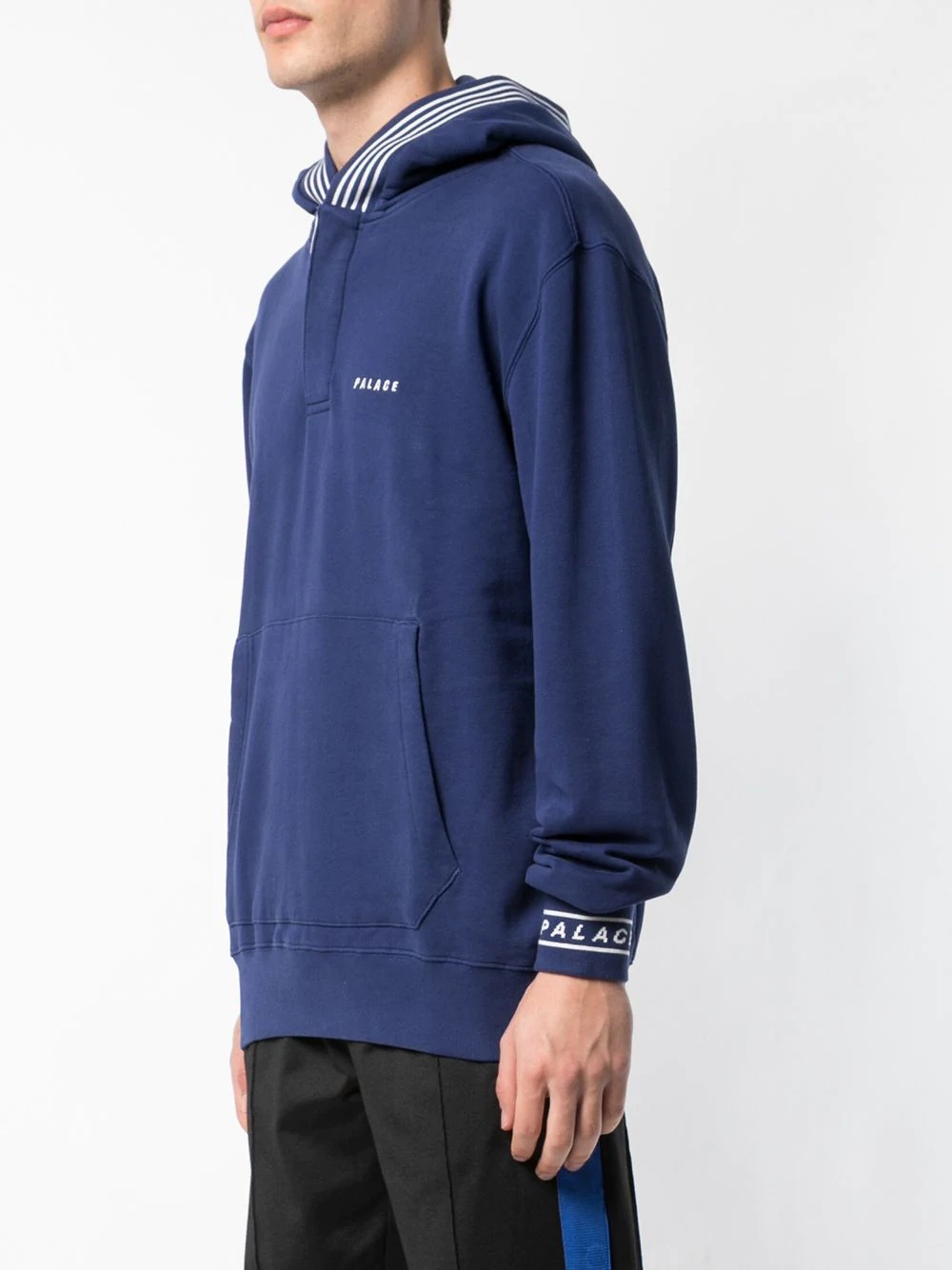 PALACE stripe trim hoodie REVERSIBLE