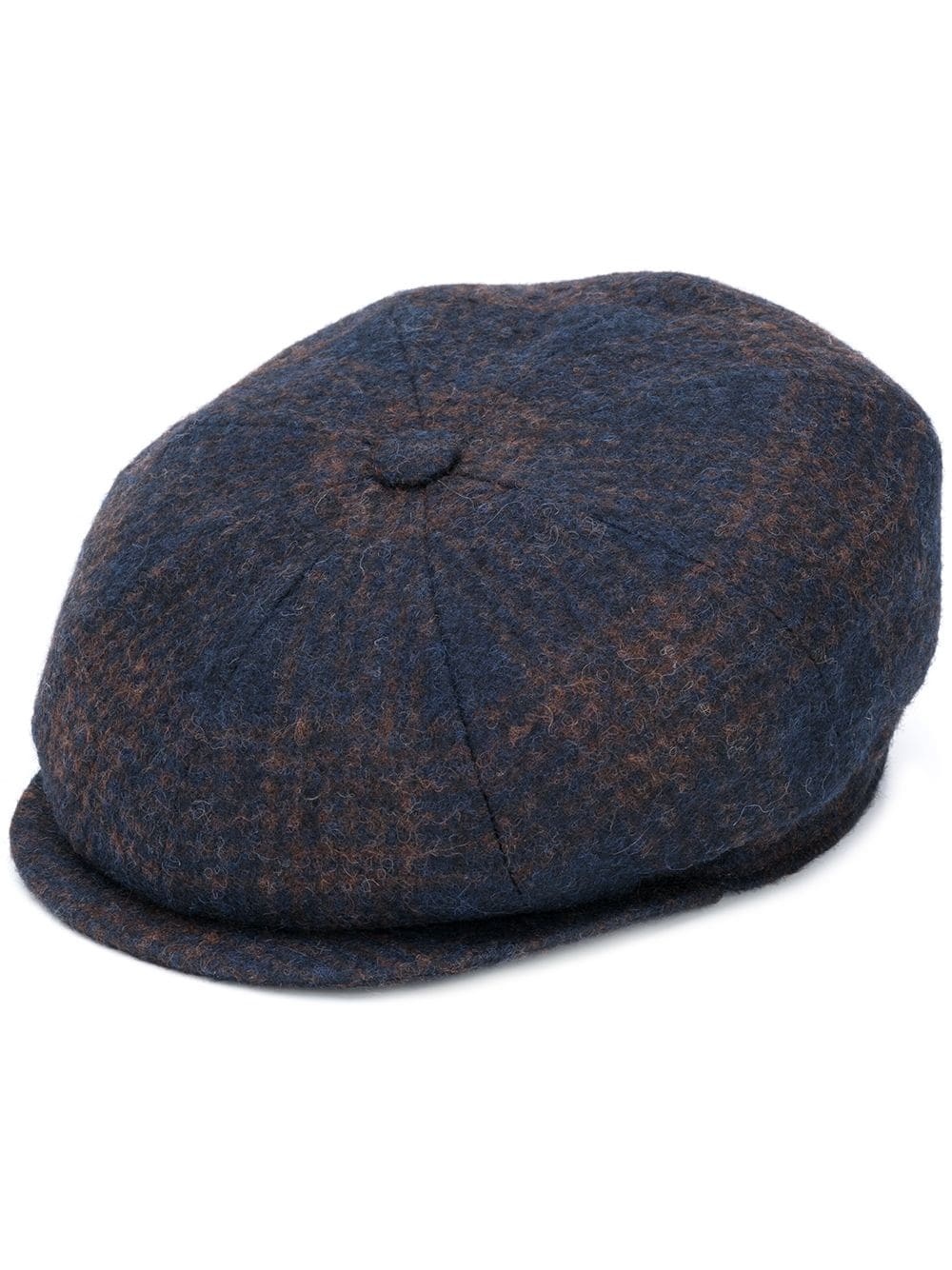  tartan-pattern paperboy hat - 1