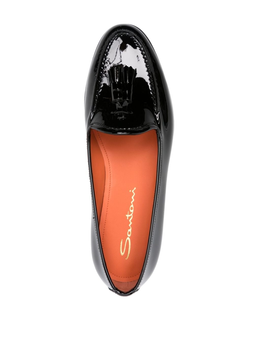 tassel-detail patent loafers - 4