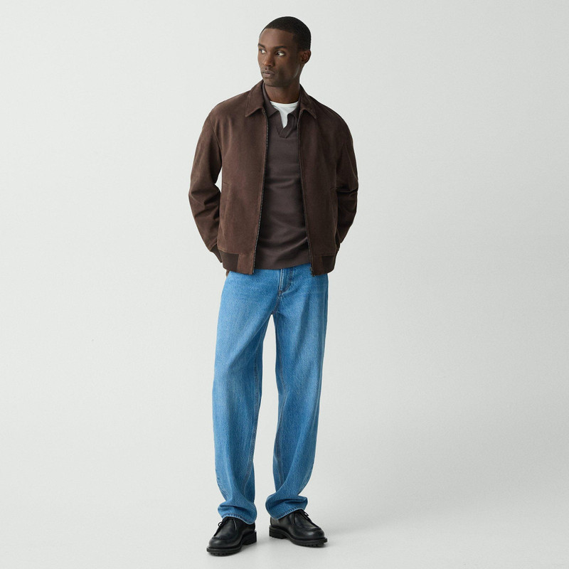 Theory Wyatt Zip Jacket in Suede outlook