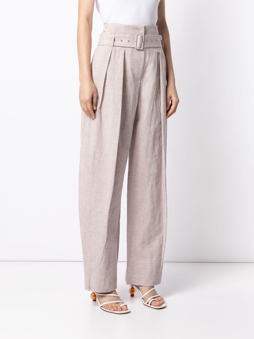 high-waisted wide leg trousers - 3