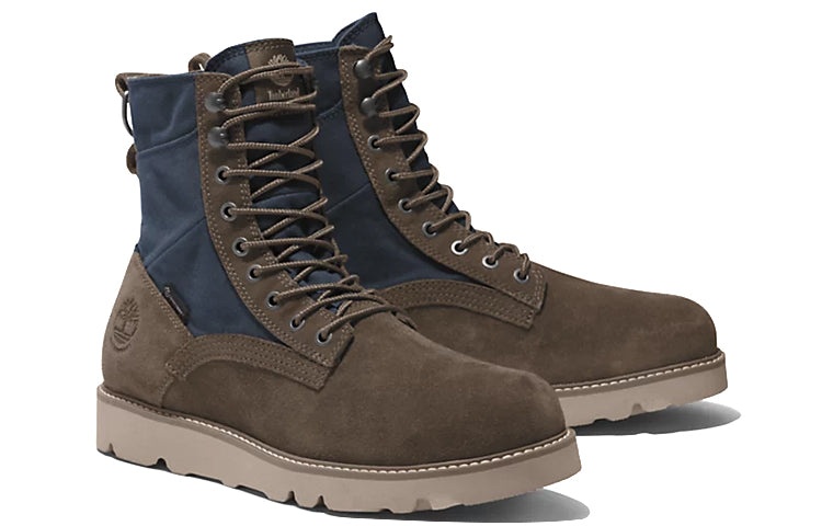 Timberland Vibram Waterproof Leather and Fabric Boots 'Olive Green Suede' A5MAR901 - 4