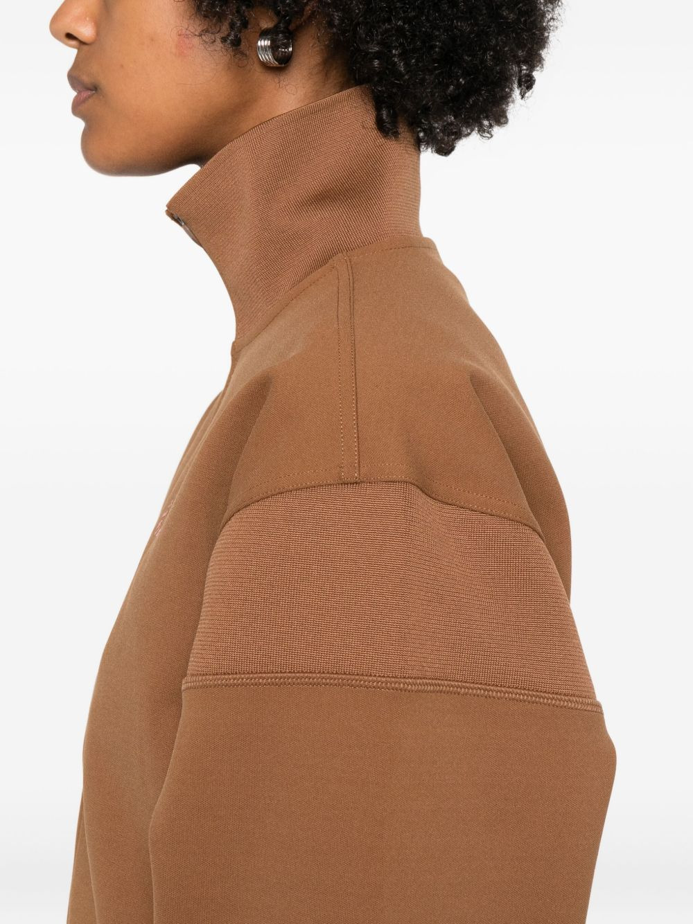 zip-front panelled sweatshirt - 5