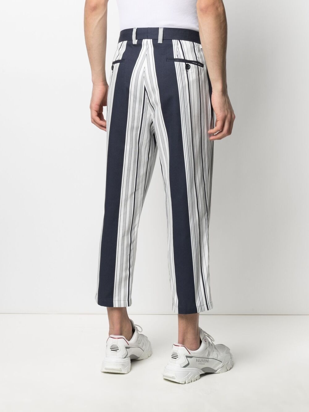 striped straight-leg trousers - 4