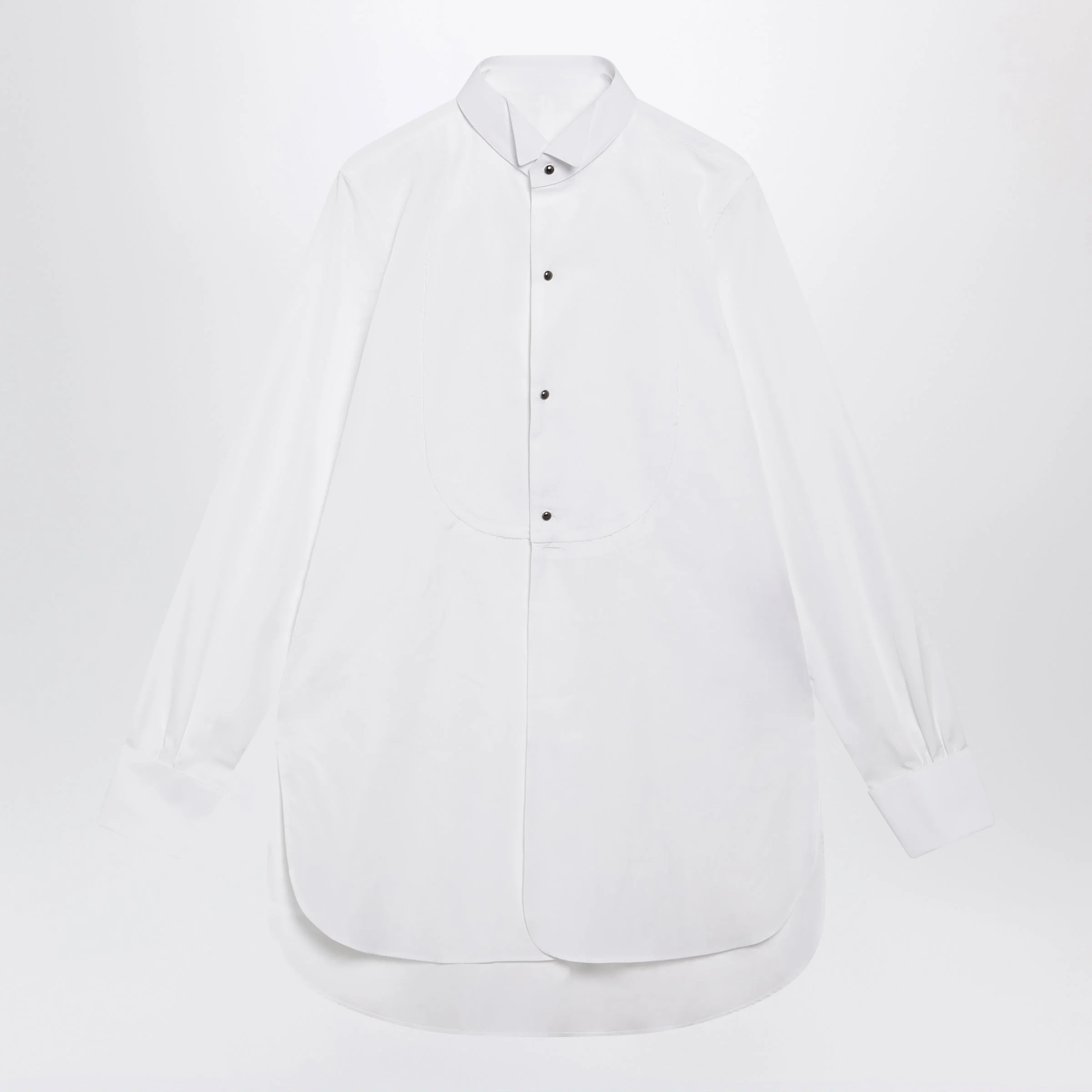 Maison Margiela Long-Sleeve Cotton Poplin Shirt In White Women - 1