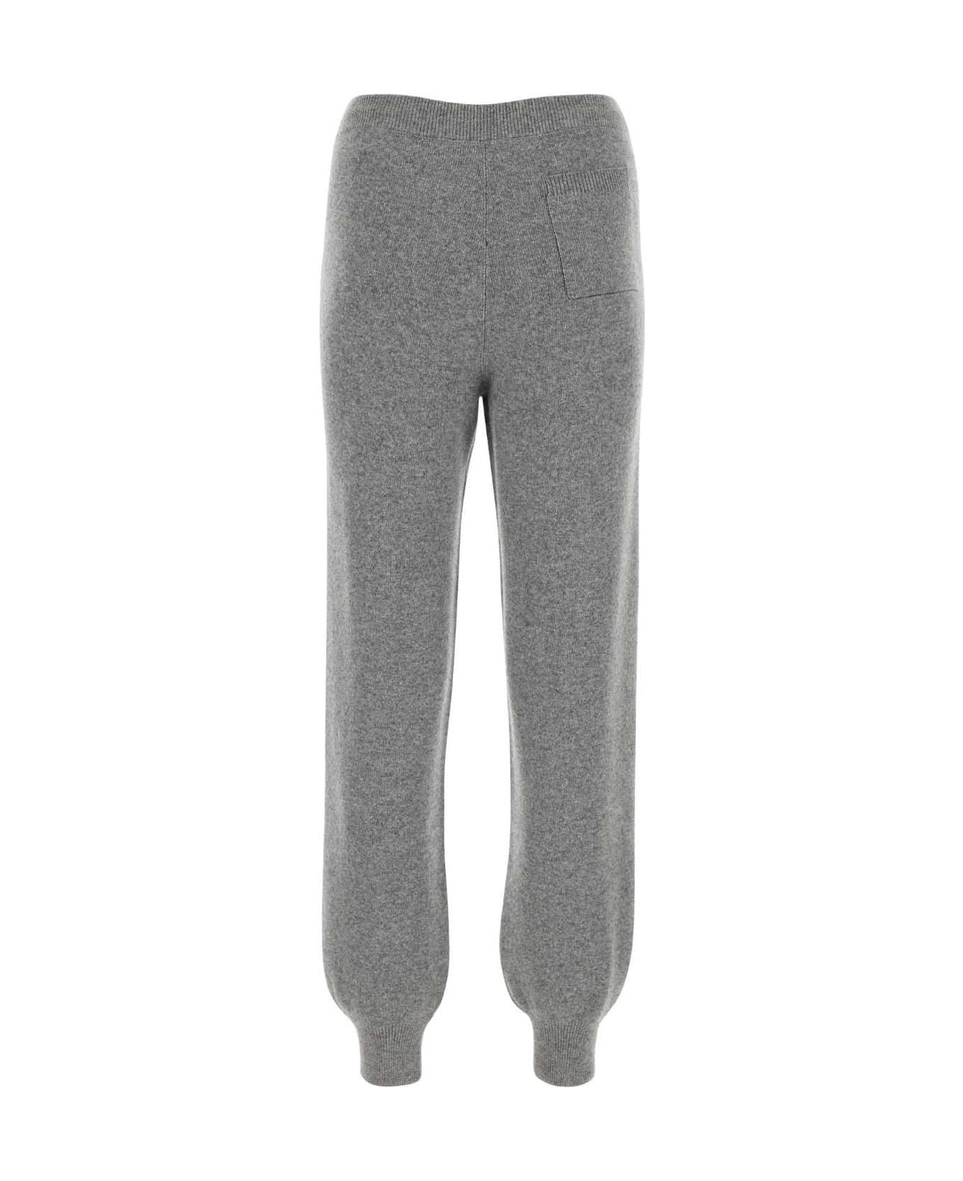 Grey Cashmere Blend Joggers - 2