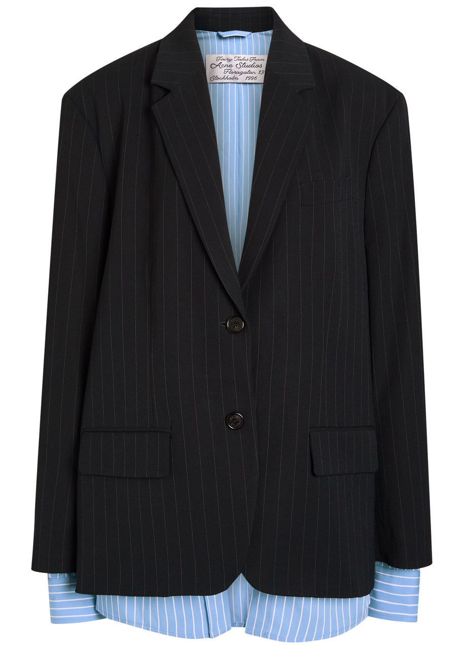 Acne Studios Shirt-effect Striped Woven Blazer - 1