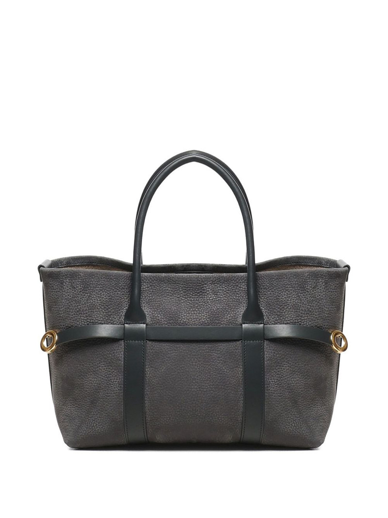 Loro Piana small Ghiera leather-trimmed calfskin shopper bag outlook