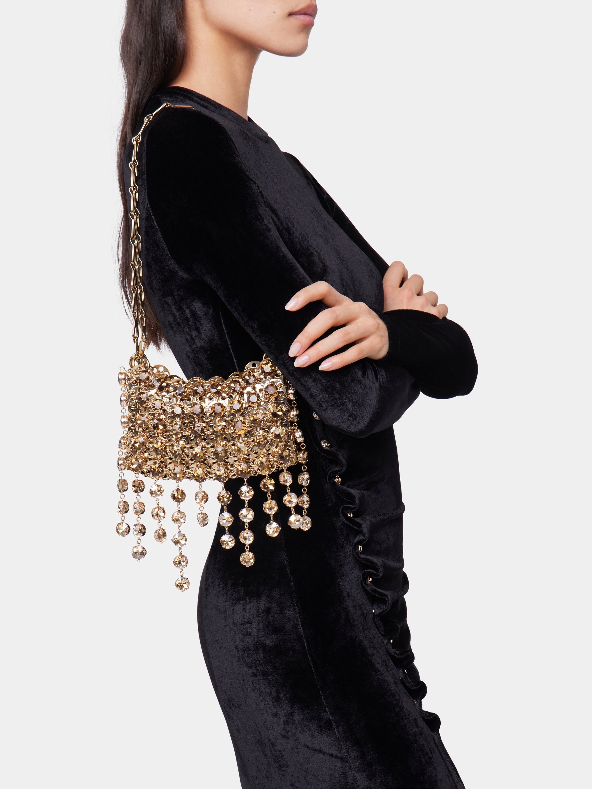 1969 GOLD NANO BAG STRASS - 4