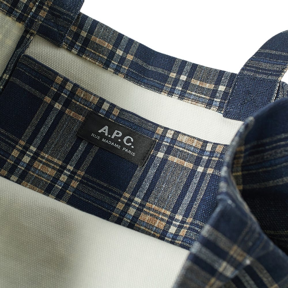 A.P.C. Lou Check Tote Bag - 3