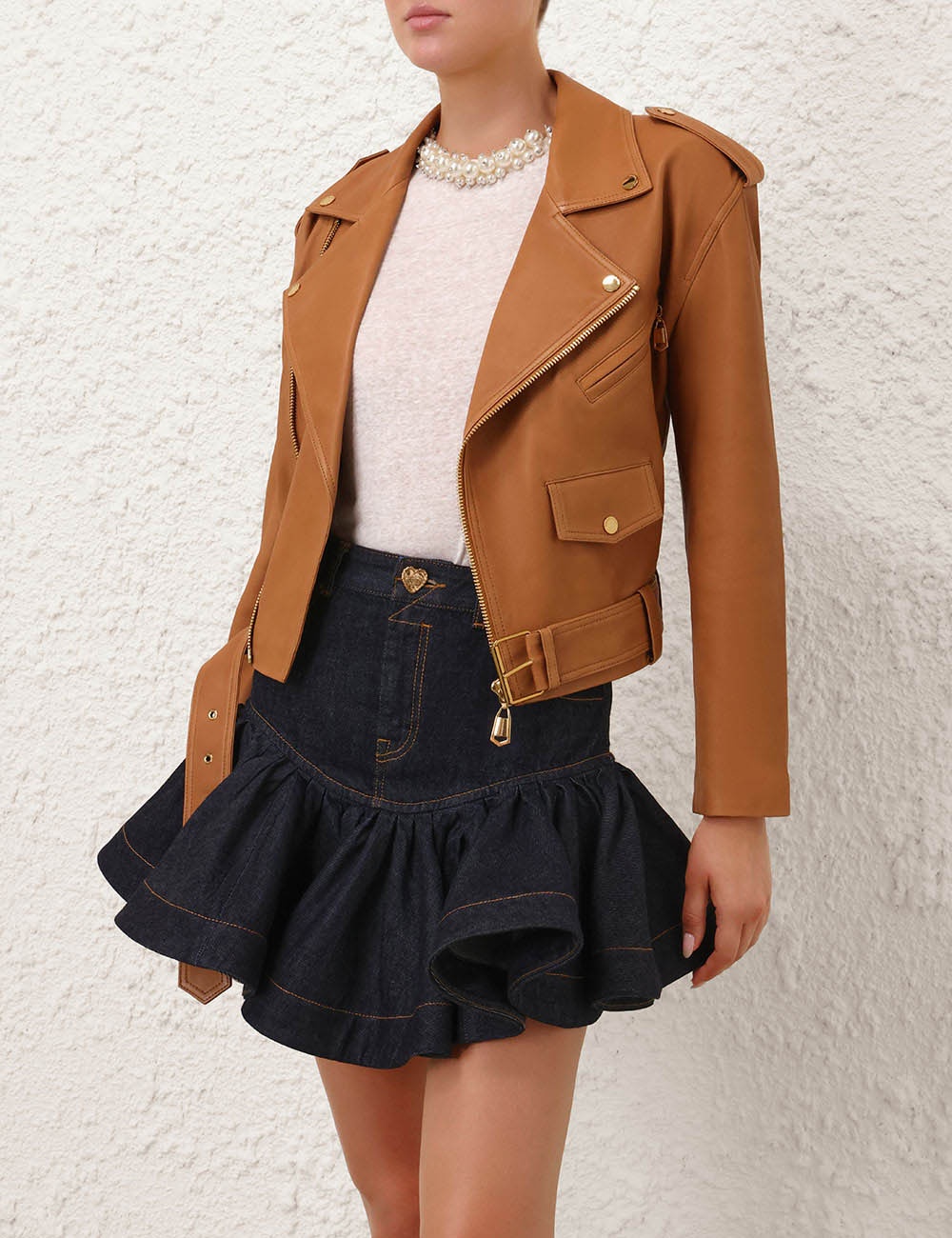 CRUSH LEATHER BIKER JACKET - 2