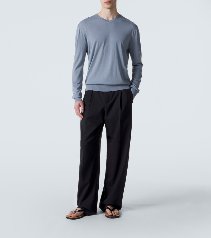 The Row City leather thong sandals outlook