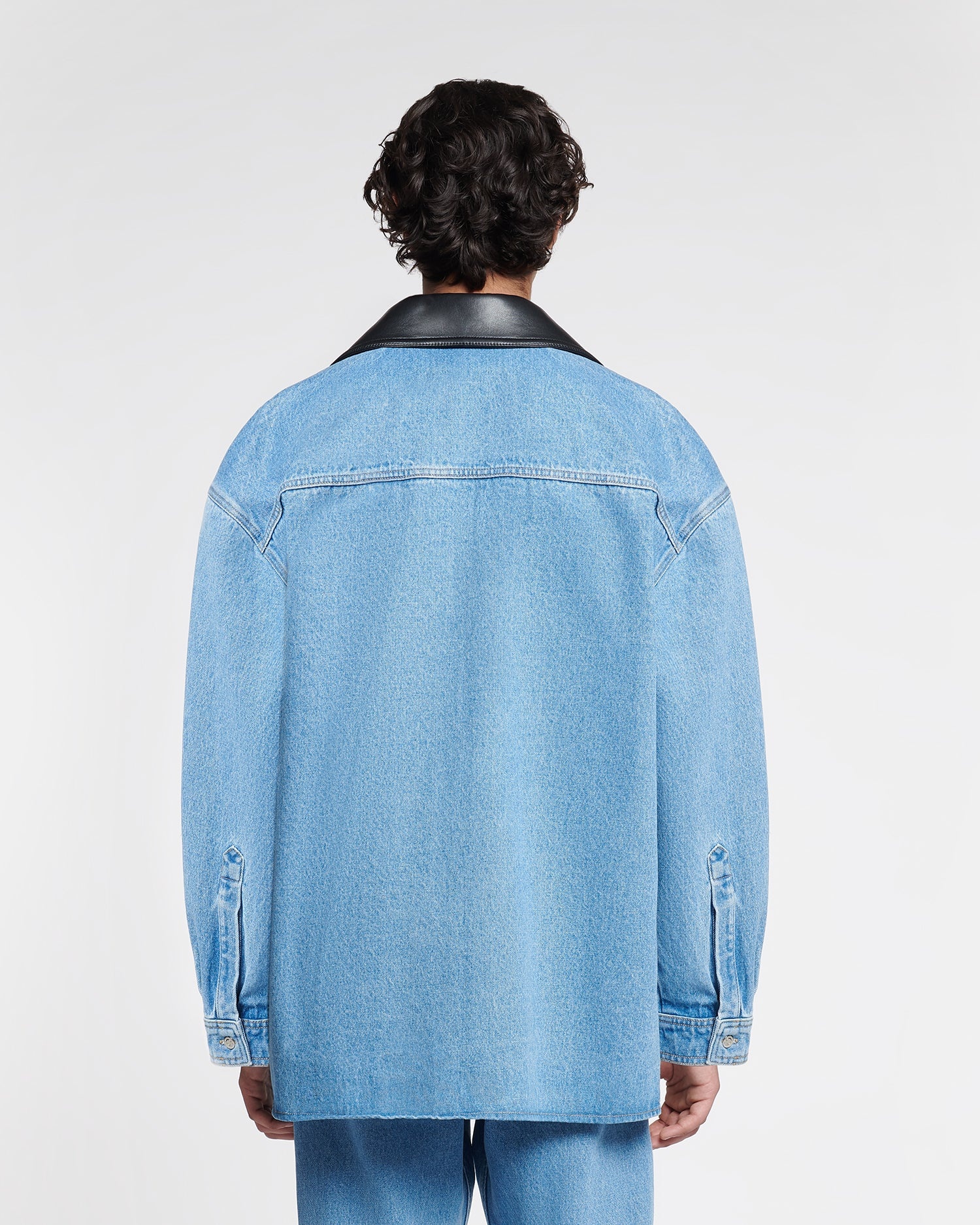 Nanushka Leather-Trimmed Denim Shirt | REVERSIBLE