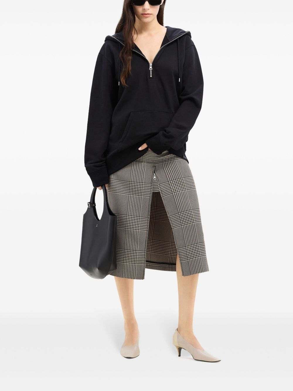zipped fleece hoodie - 3