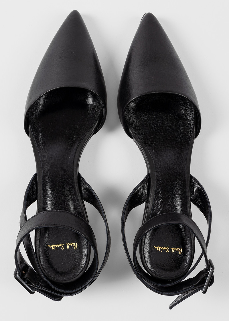 Women's Black Leather 'Bodhi' Heels 5