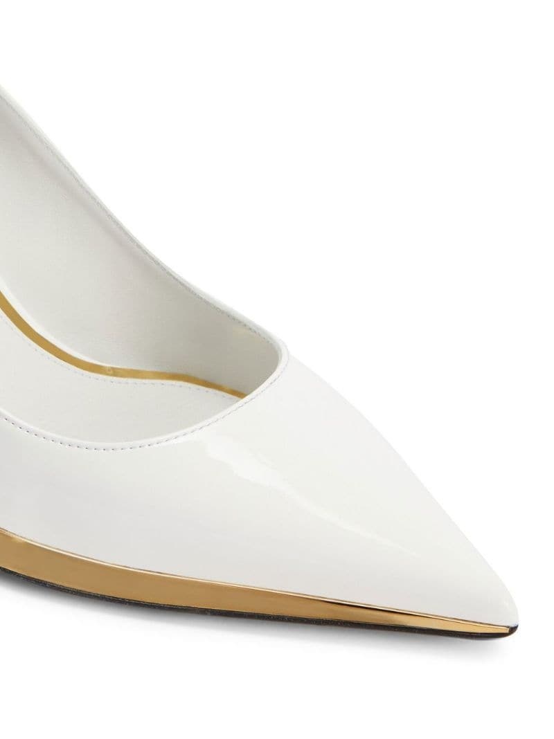 70mm pointed leather pumps - 4