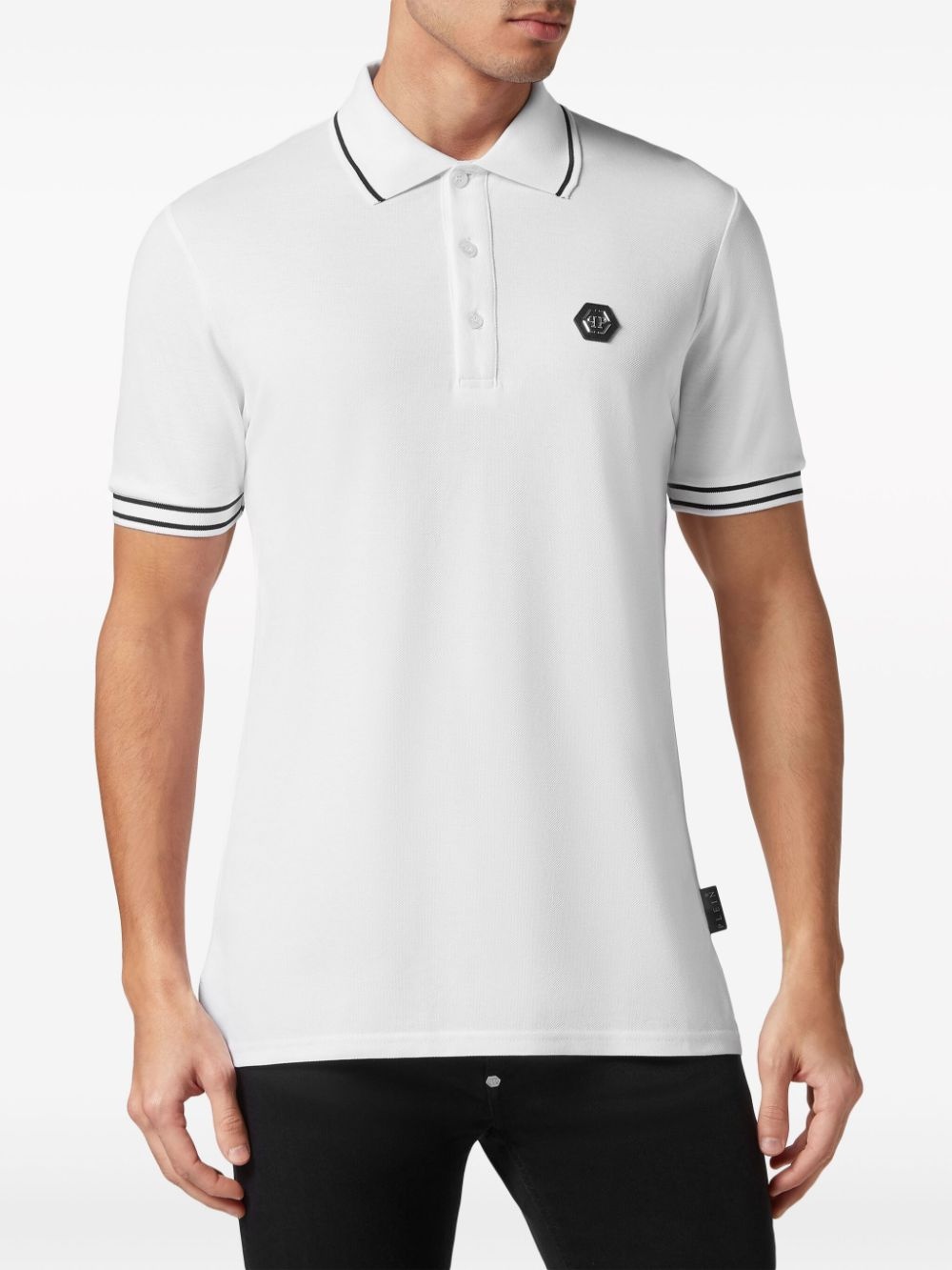 logo-appliquÃ© cotton polo shirt - 2