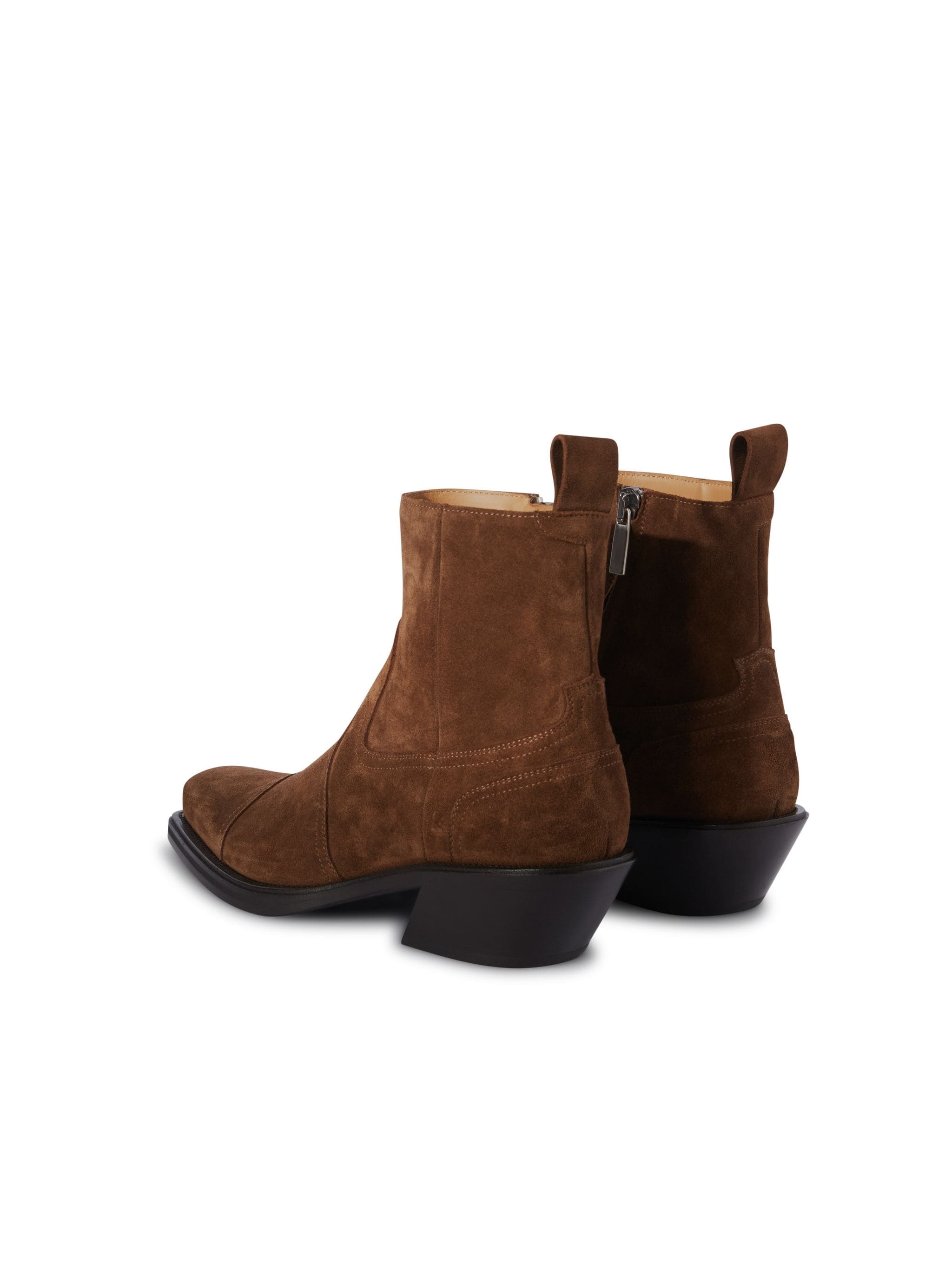 Cowboy Cropped Suede Anklboot - 4