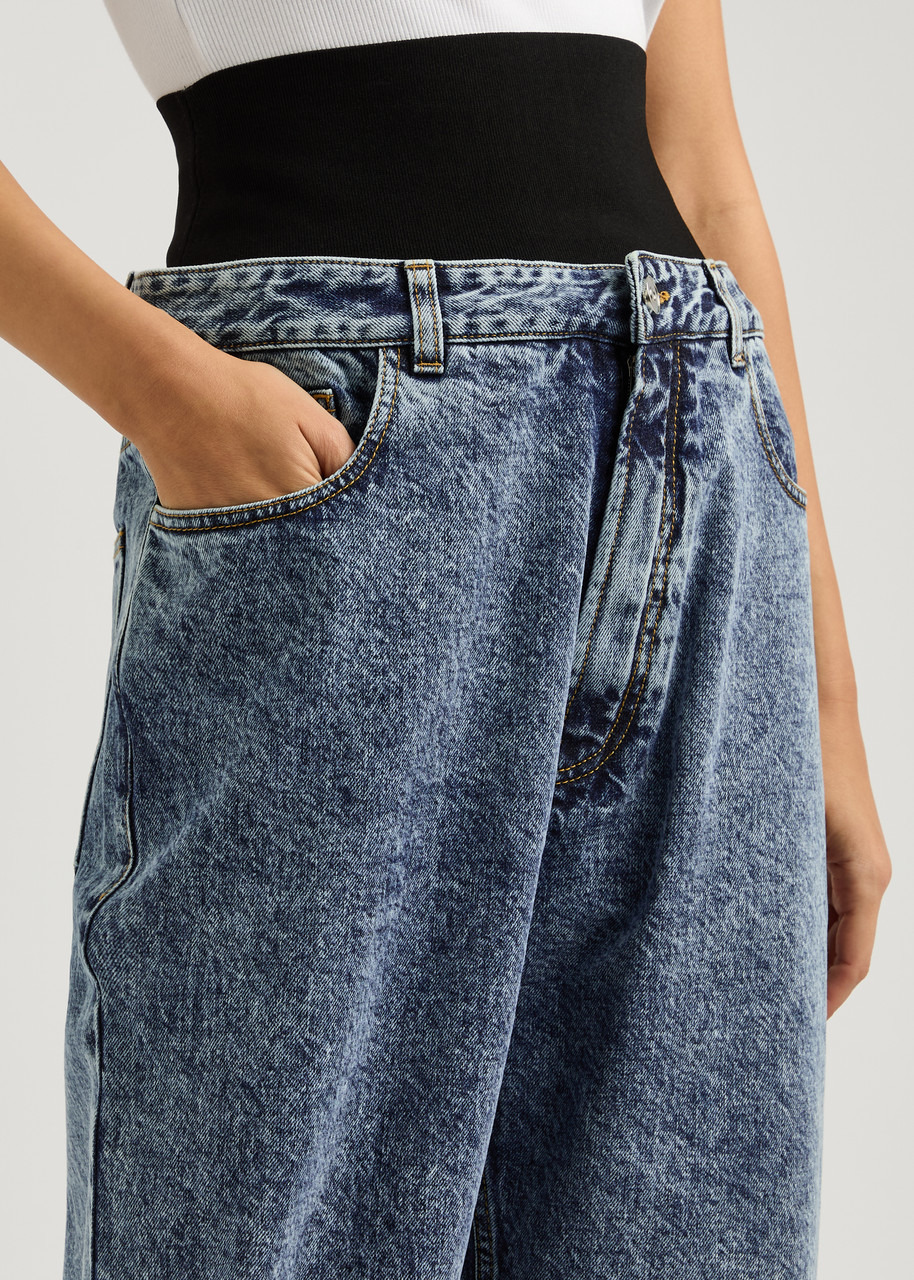Layered straight-leg jeans - 5