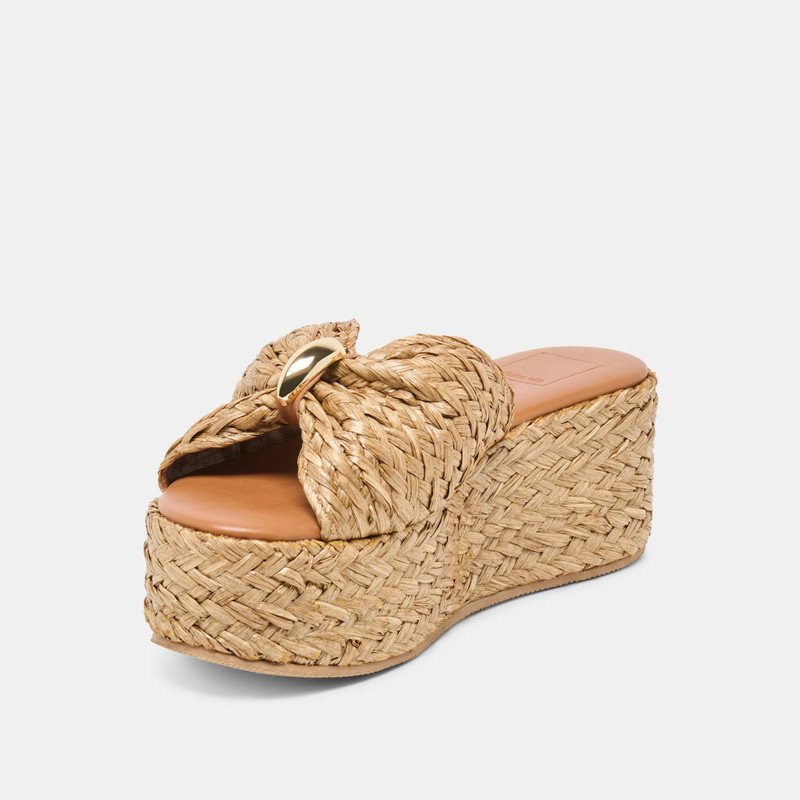 BARRIO WEDGES NATURAL RAFFIA 4