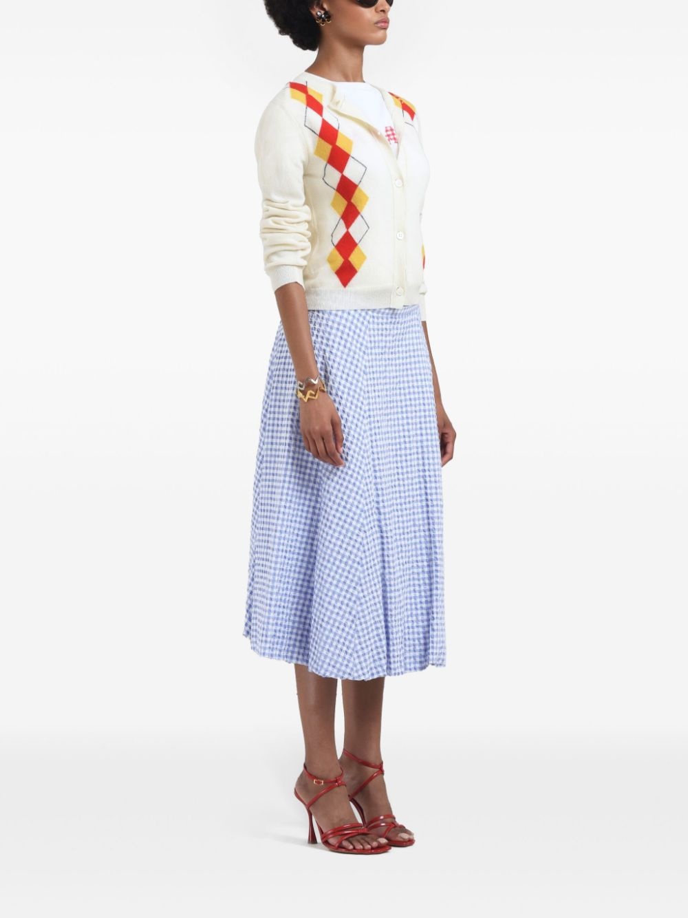 Marni check-print midi skirt | farfetch | REVERSIBLE
