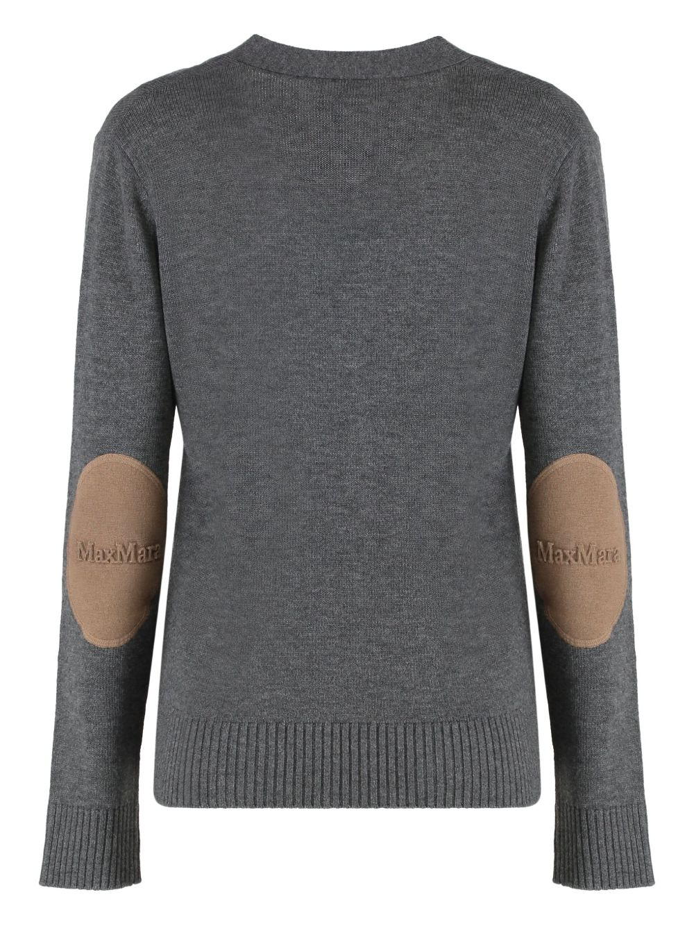 Apollo elbow-patch wool cardigan - 2