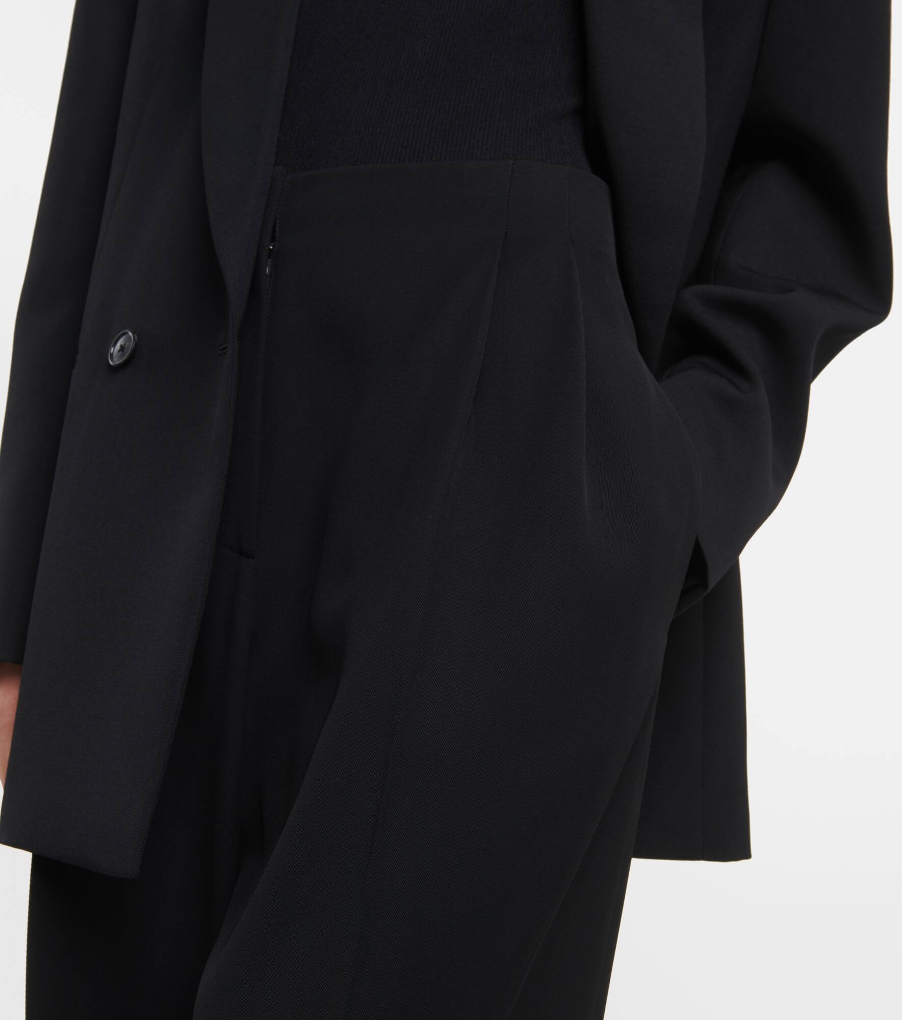 Lonan virgin wool wide-leg pants - 4