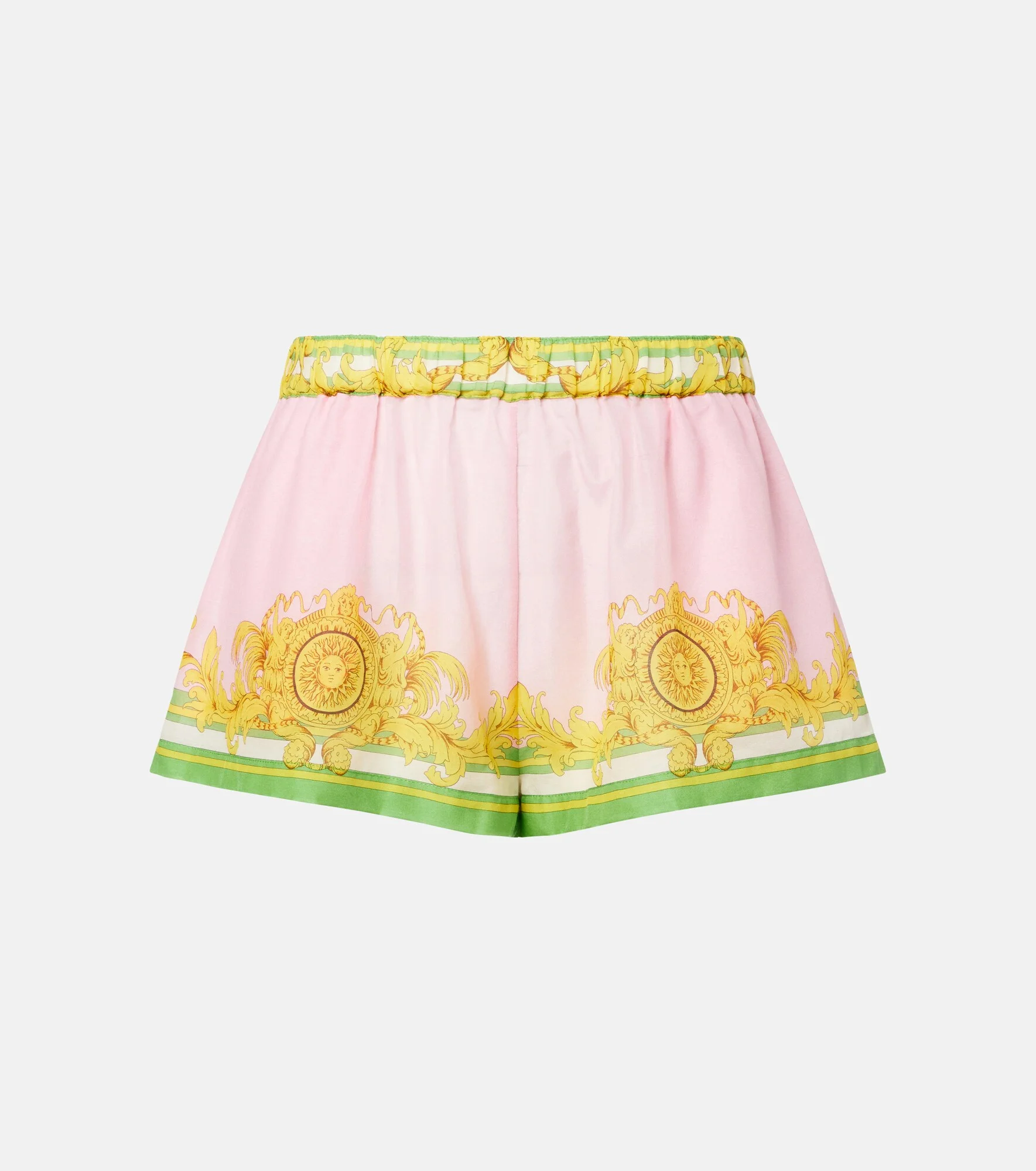 Printed cotton and silk voile shorts - 1