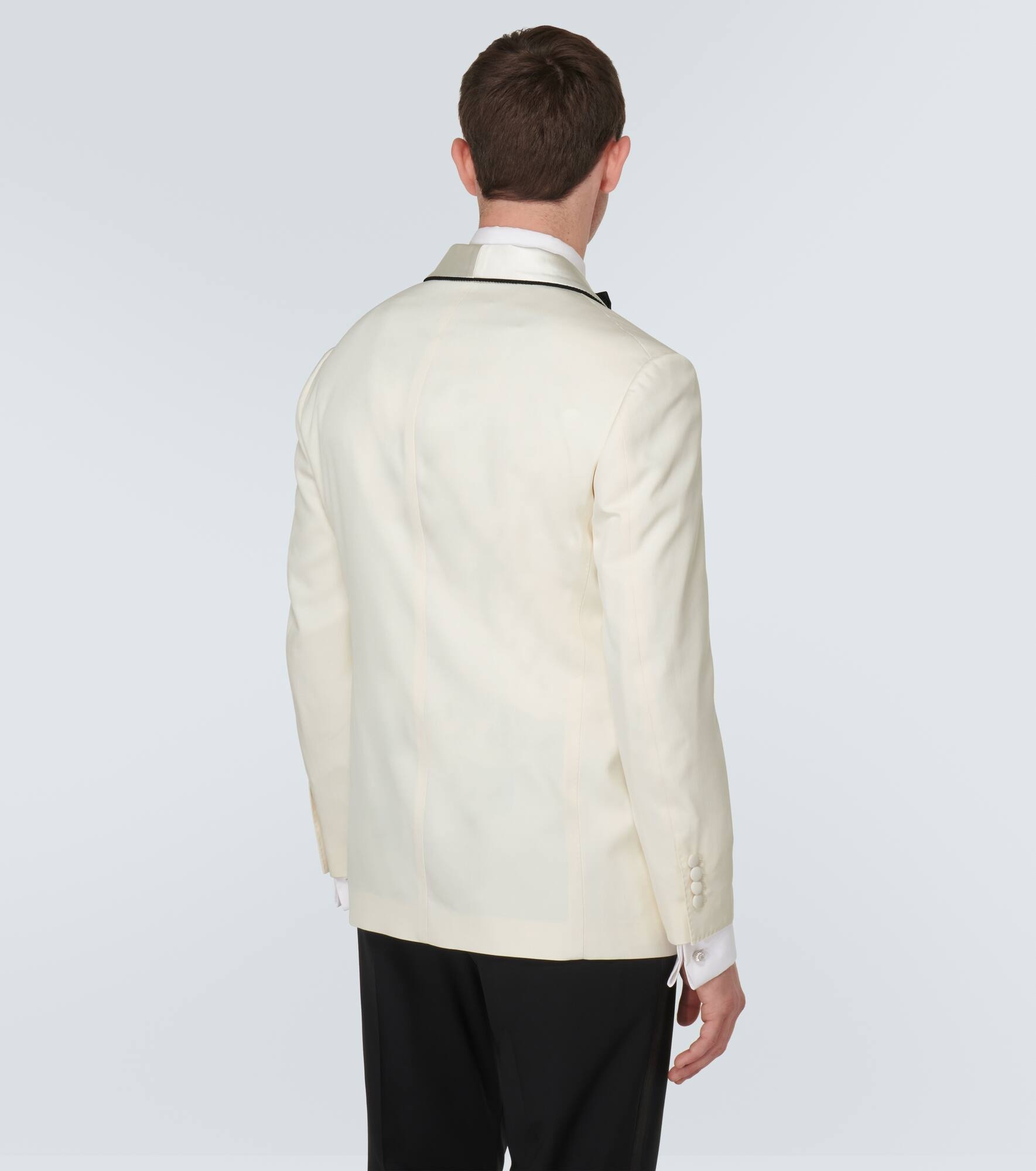 Délavé silk twill tuxedo jacket - 4