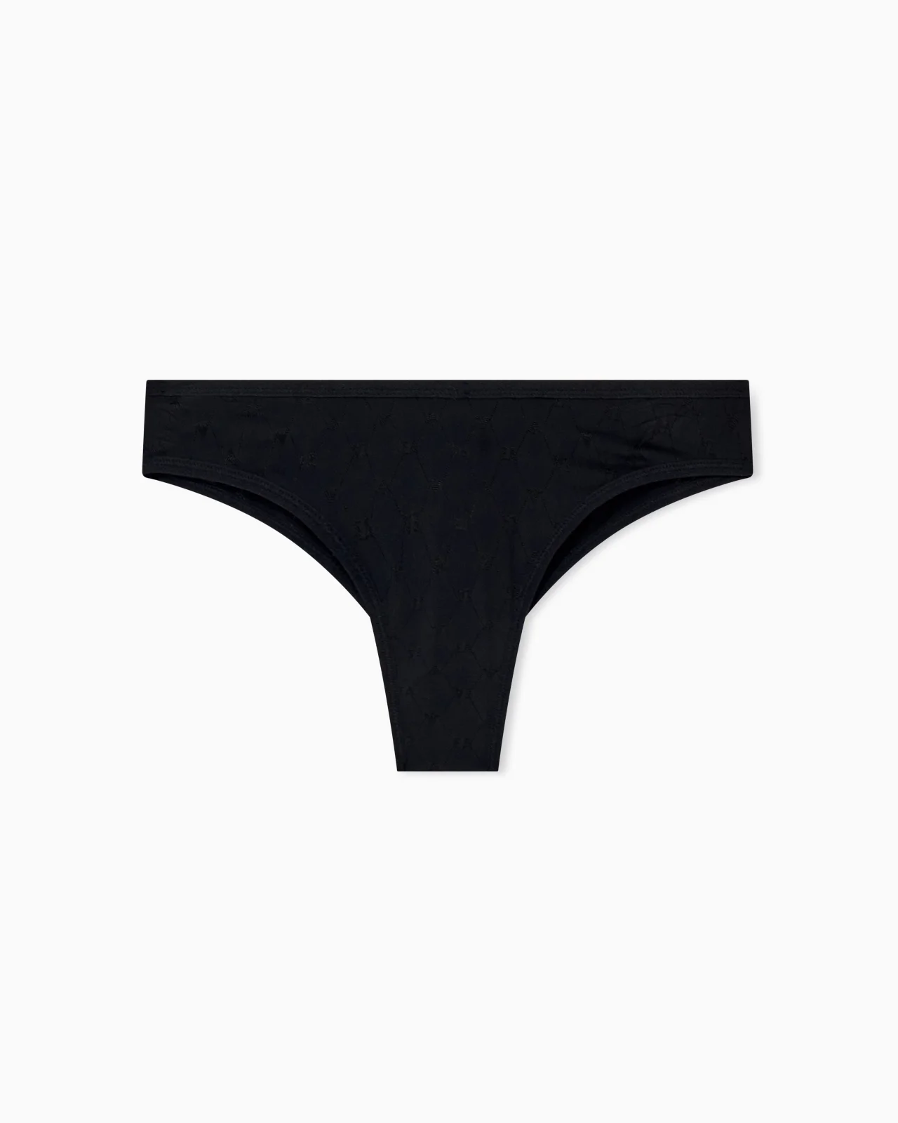STRETCH JERSEY BRAZILIAN BRIEFS WITH AN ALL-OVER MONOGRAM - 1