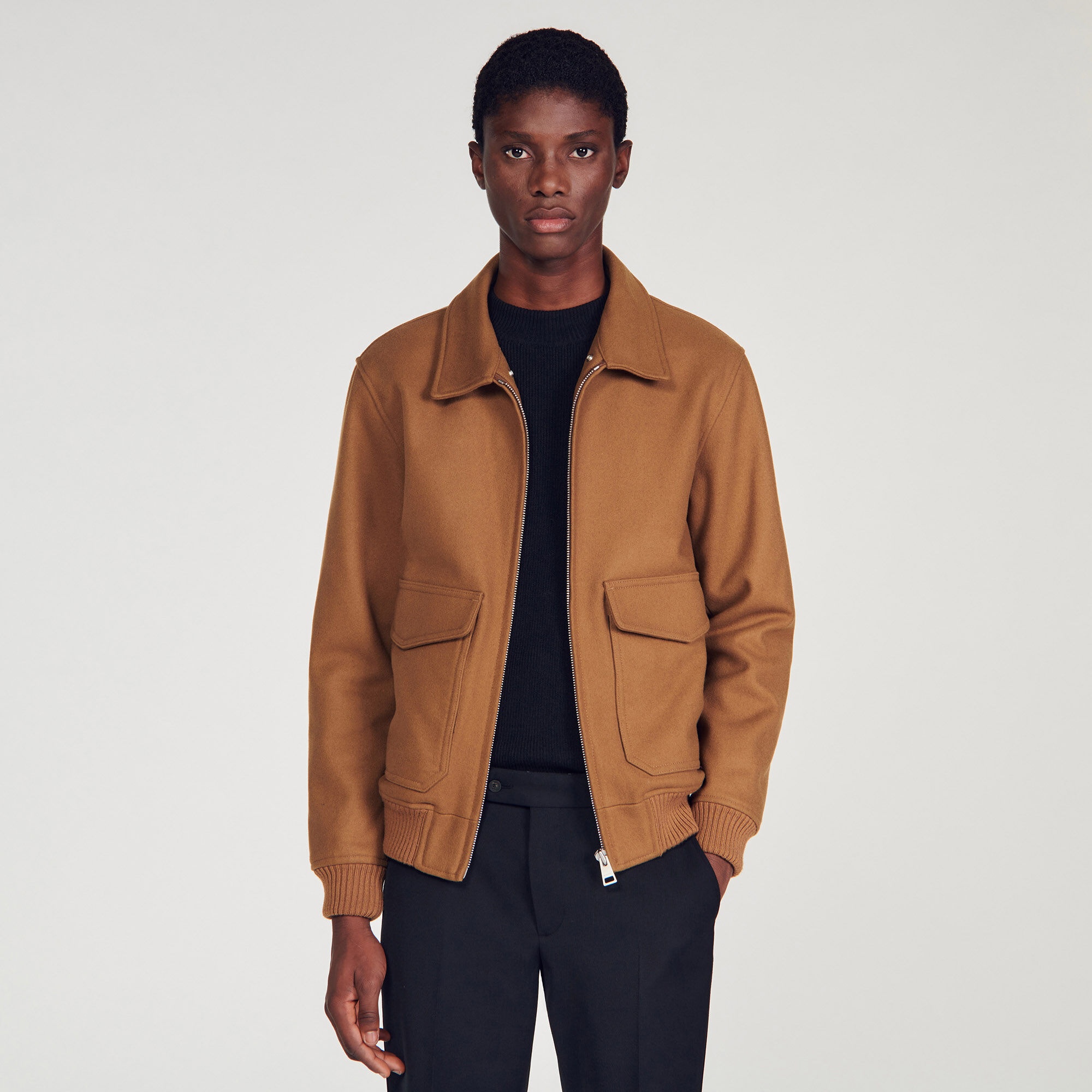 AVIATOR JACKET WITH SHEEPSKIN COLLAR - 5