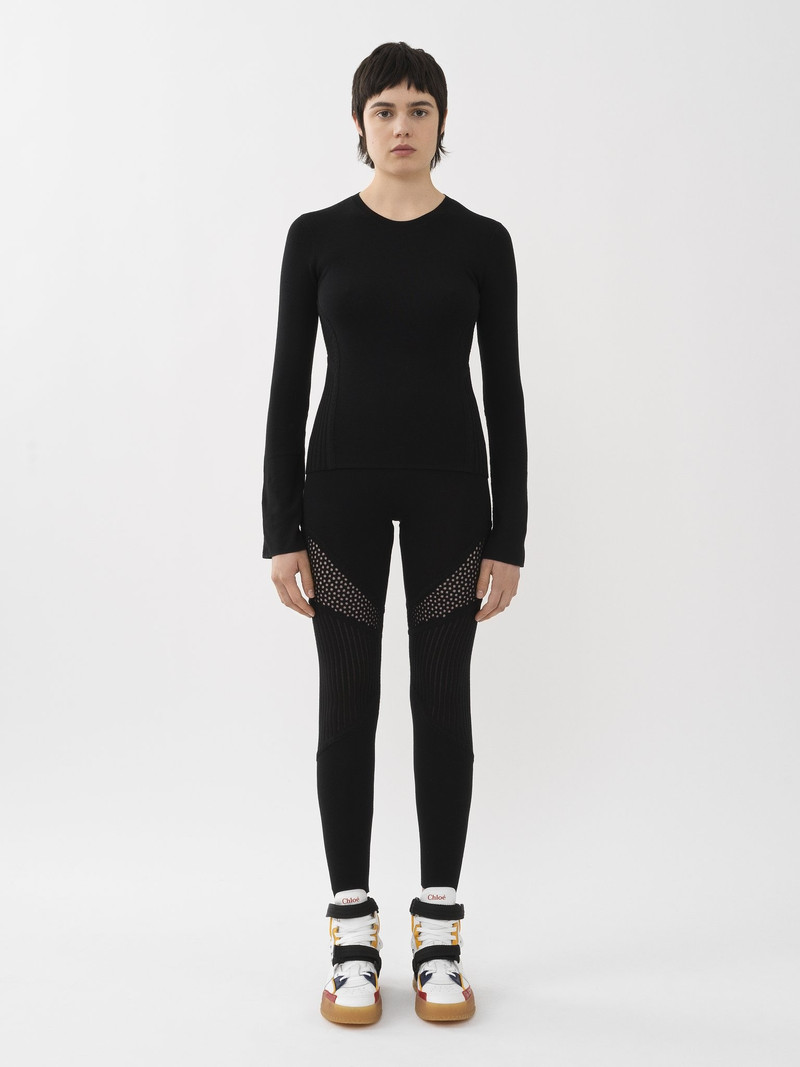 Chloé MESH-DETAIL LEGGINGS outlook