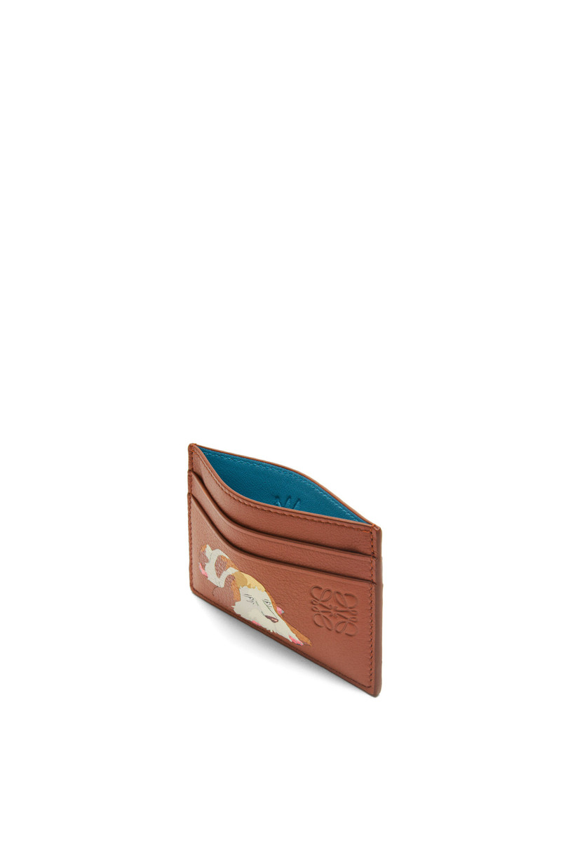Loewe Heen plain cardholder in classic calfskin outlook