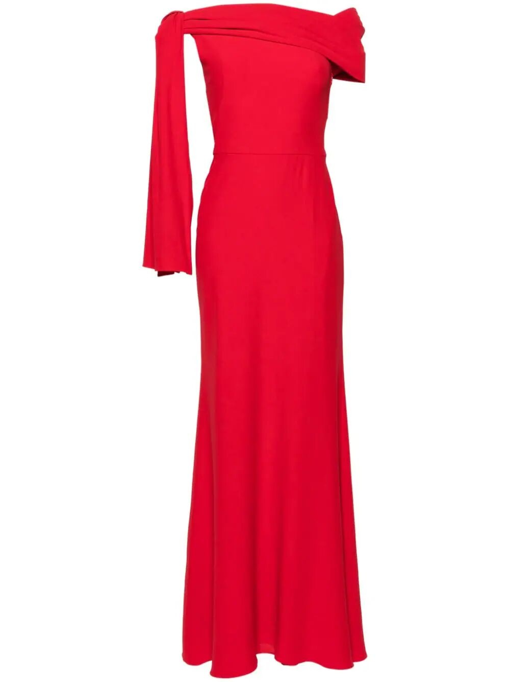 ALEXANDER MCQUEEN DRAPPED OFF-SHOULDER LONG DRESS - 1