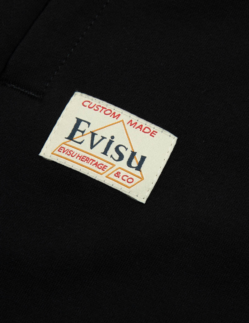 LUCKY CAT AND TAIKO DARUMA-PATTERN DAICOCK PRINT SWEAT SHORTS 11