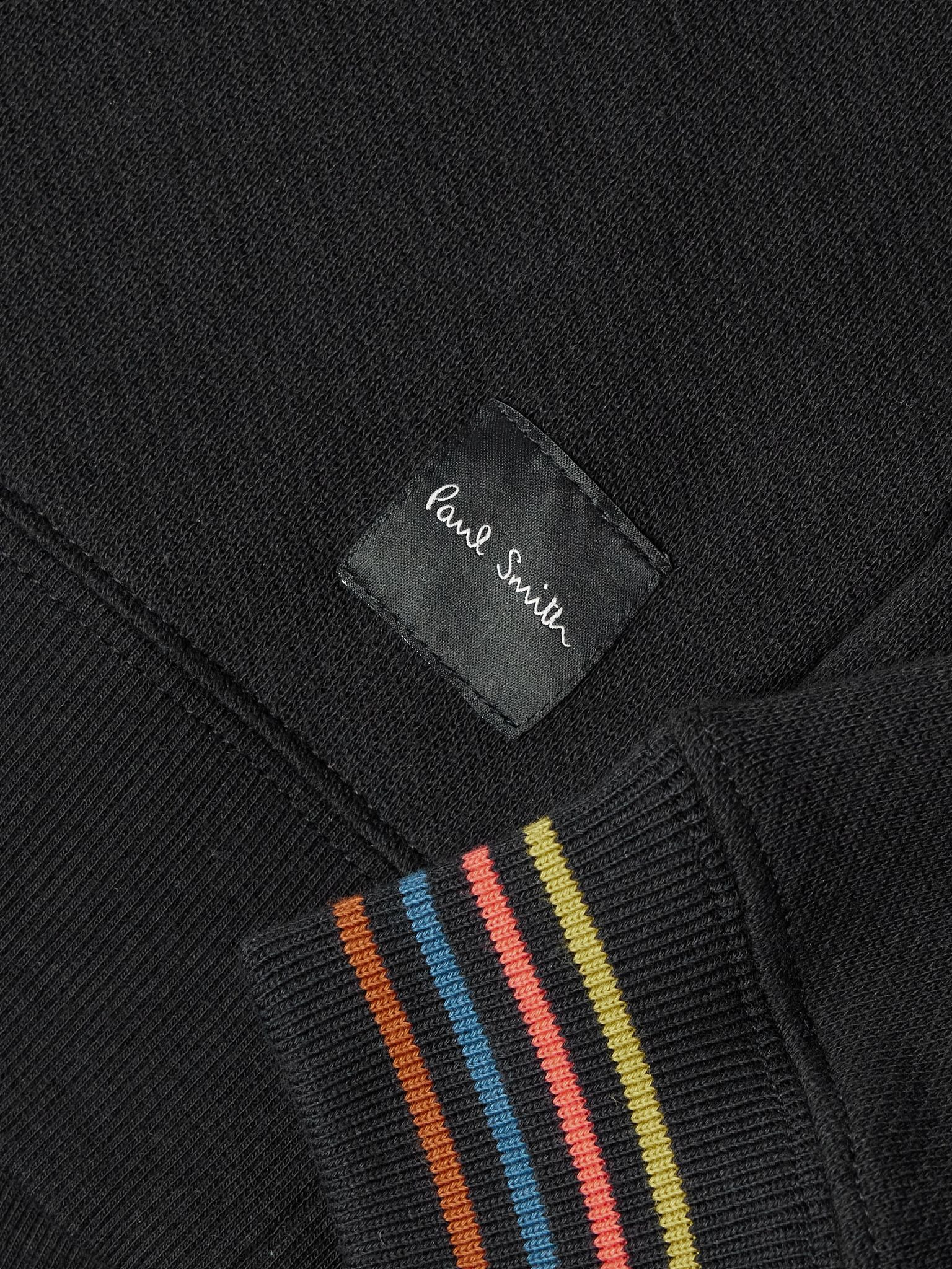Striped Cotton-Jersey Sweatshirt Black - 4